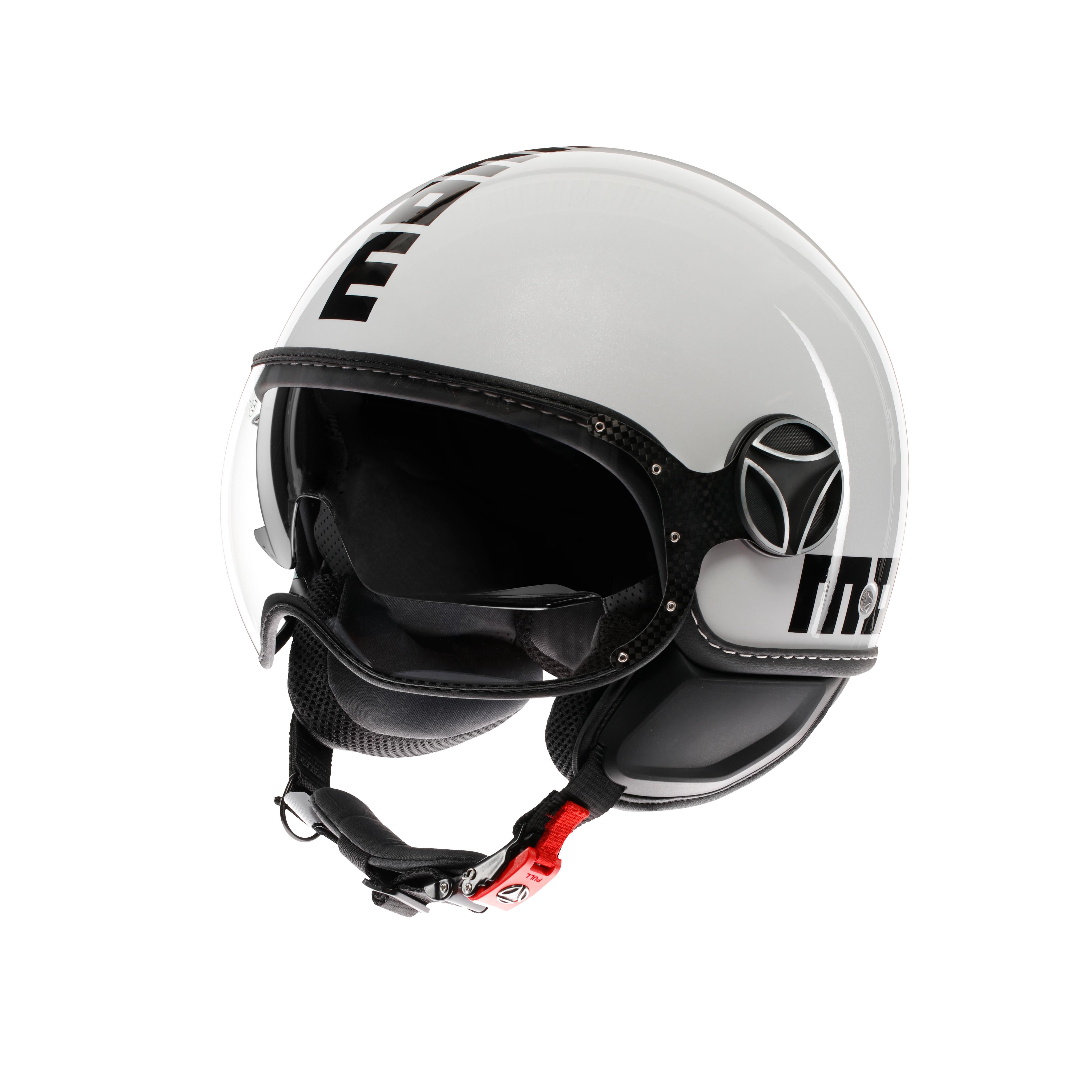 MOMODESIGN FGTR EVO WEISS QUARZ / SCHWARZ - JET-HELM MIT DOPPELVISIER E2206 -  - 1