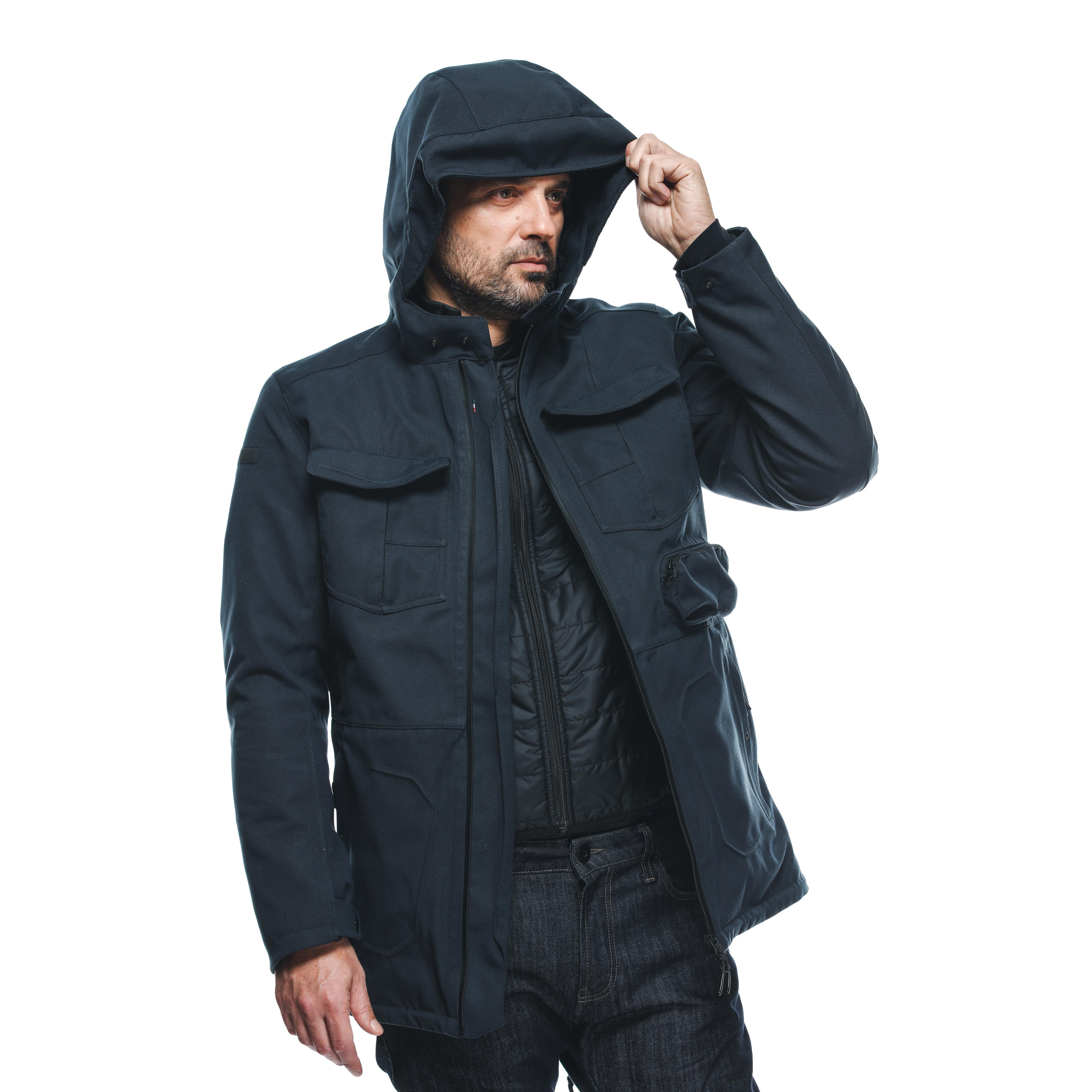 DUOMO ABS&Oslash;LUTESHELL&trade; PRO - MEN'S WATERPROOF MOTORCYCLE PARKA - BLACK - 7