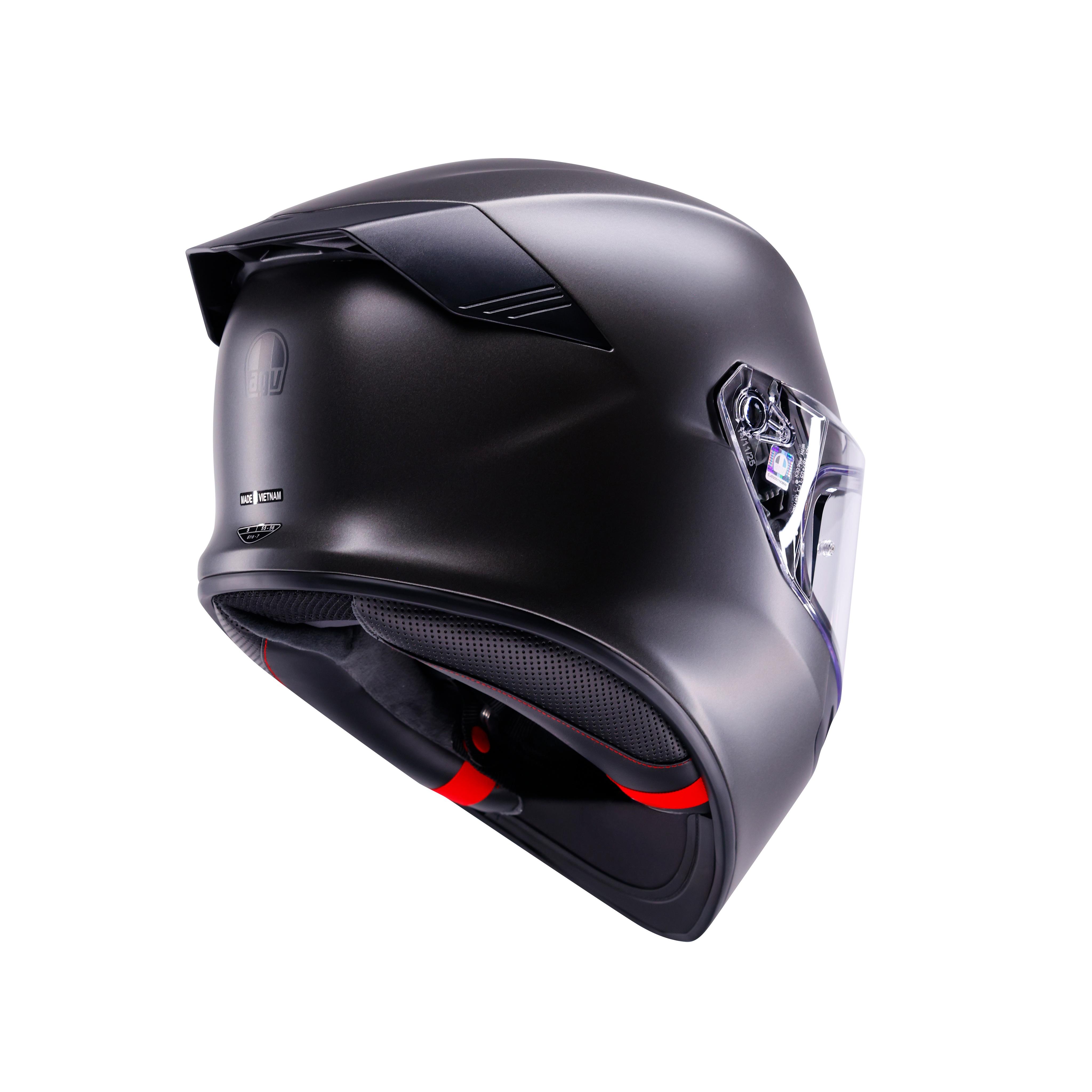 K5 MONO MATT ASFALTO GREY - FULL-FACE MOTORCYCLE HELMET E2206 -  - 4
