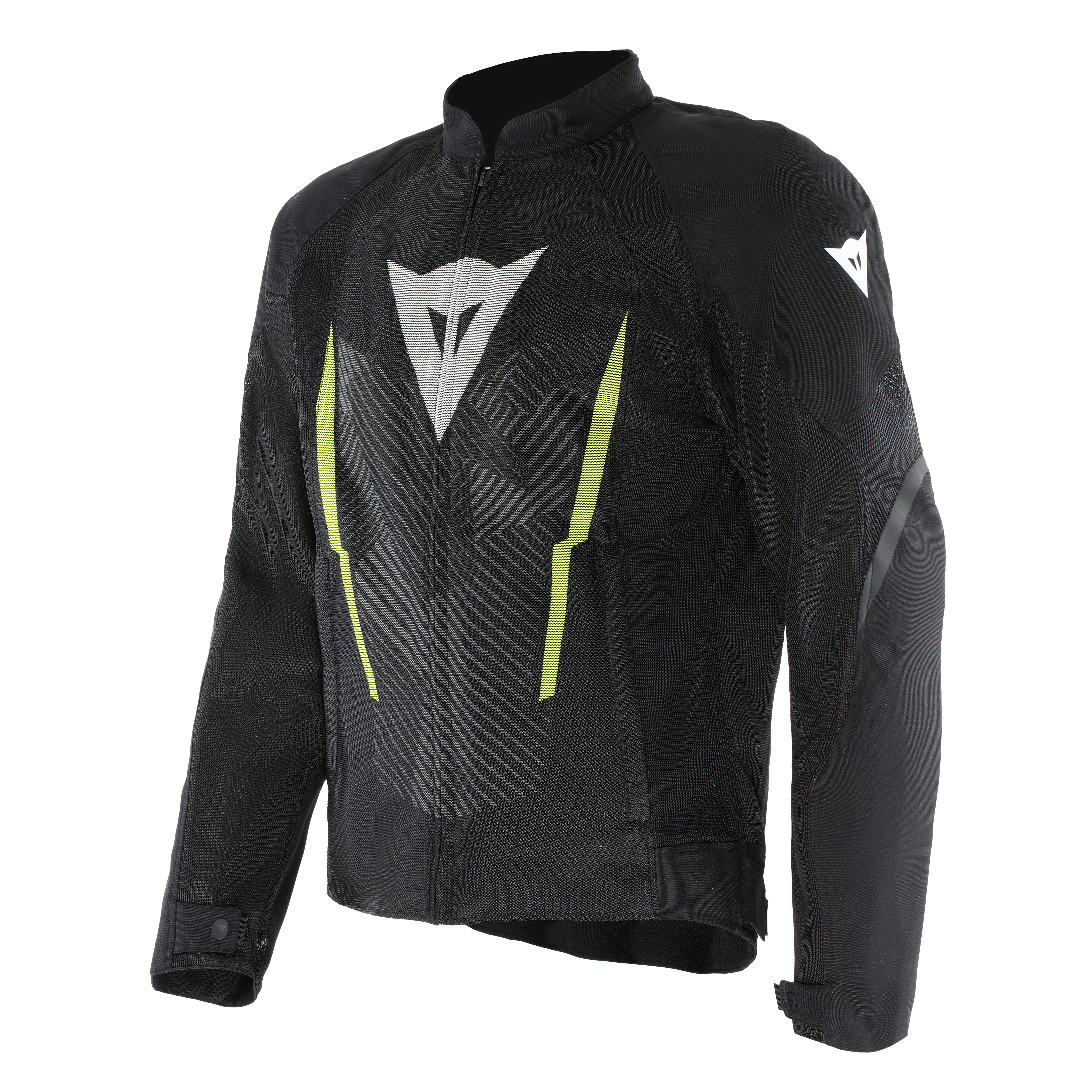 HEROSPHERE AIR TEX - MEN'S MOTORCYCLE JACKET IN FABRIC - BLACK/WHITE/YELLOW-FLUO - 1