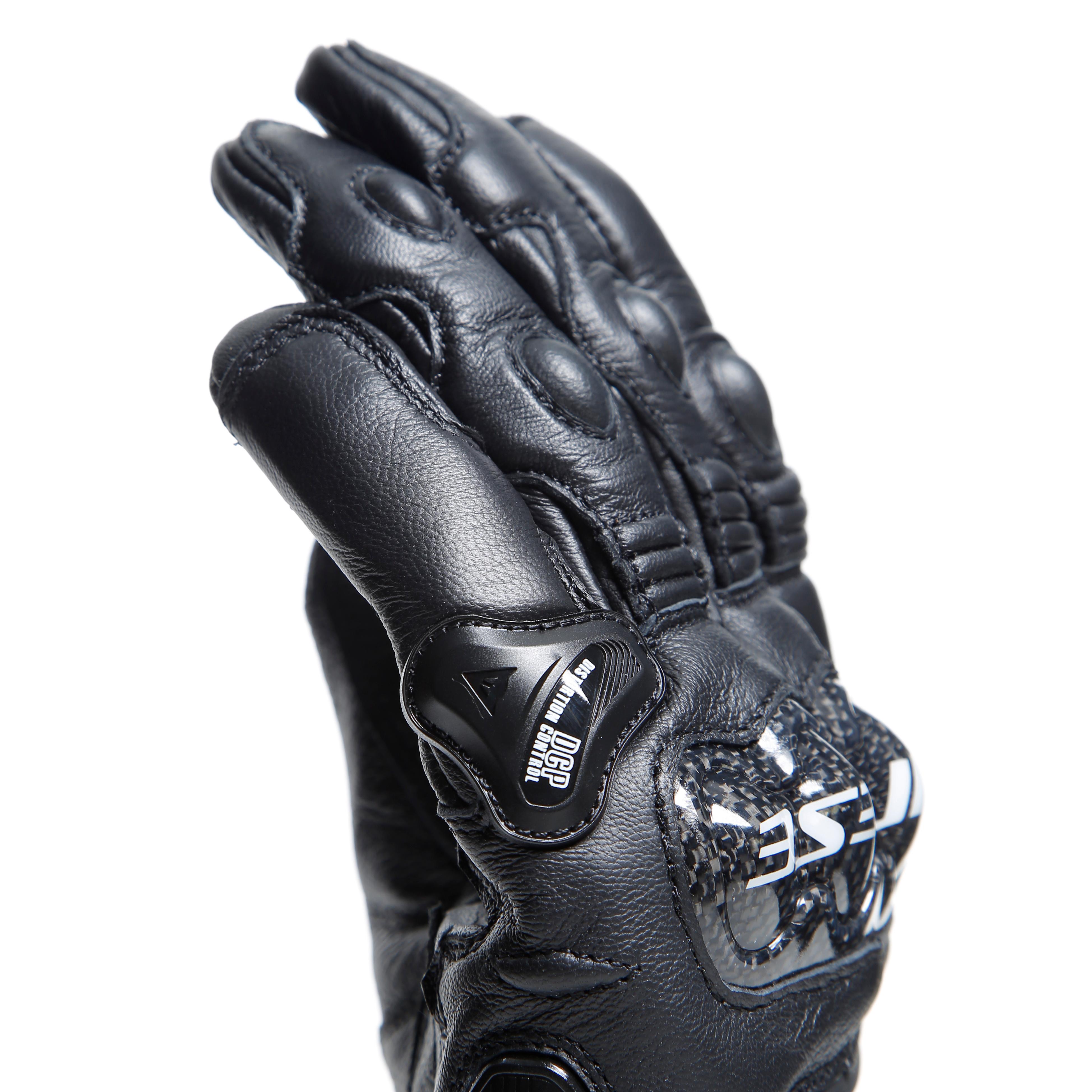 CARBON 4 - MEN'S MOTORCYCLE LONG LEATHER GLOVES - BLACK/BLACK/BLACK - 8