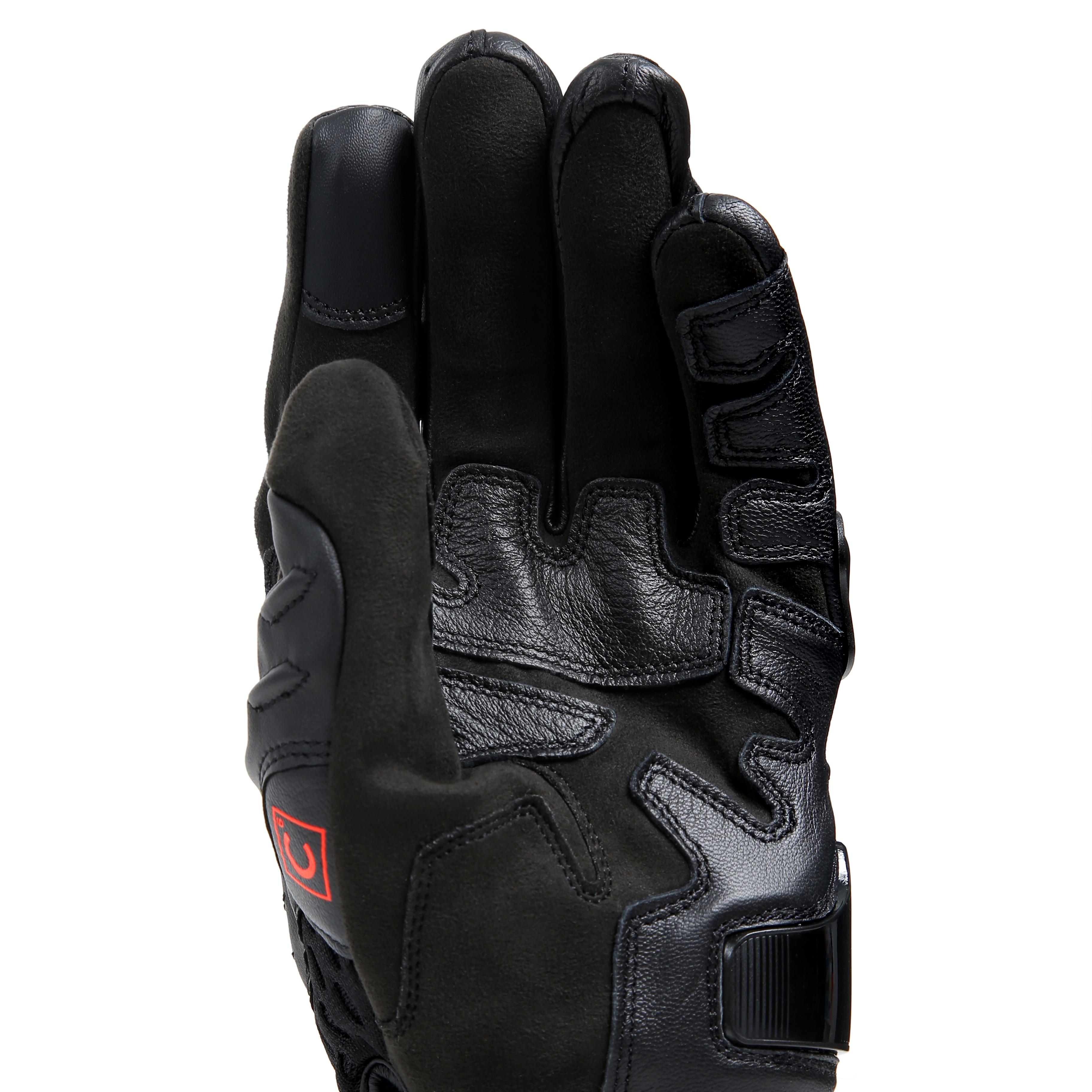 CARBON 4 - MEN'S MOTORCYCLE SHORT LEATHER GLOVES | BLACK/BLACK