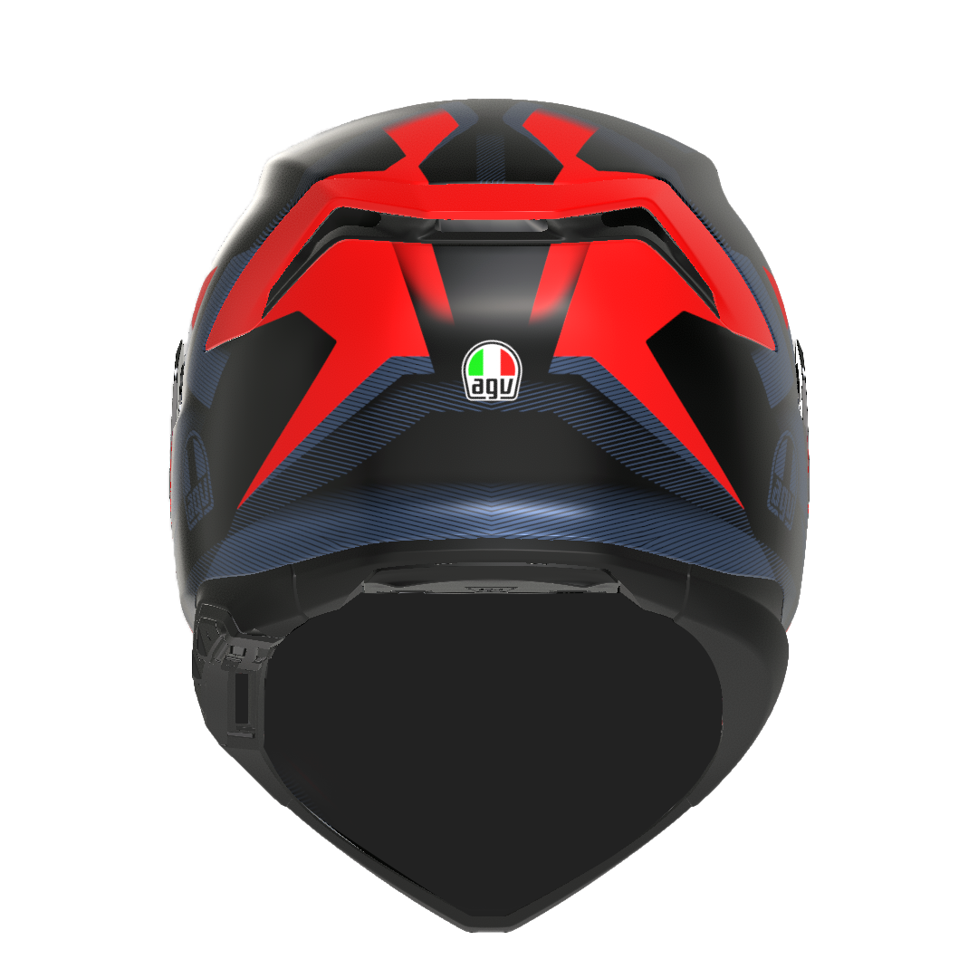 K7 MPLK GLIMPSE MATT BLACK/RED - MOTORBIKE FULL FACE HELMET DOT (E2206) -  - 4