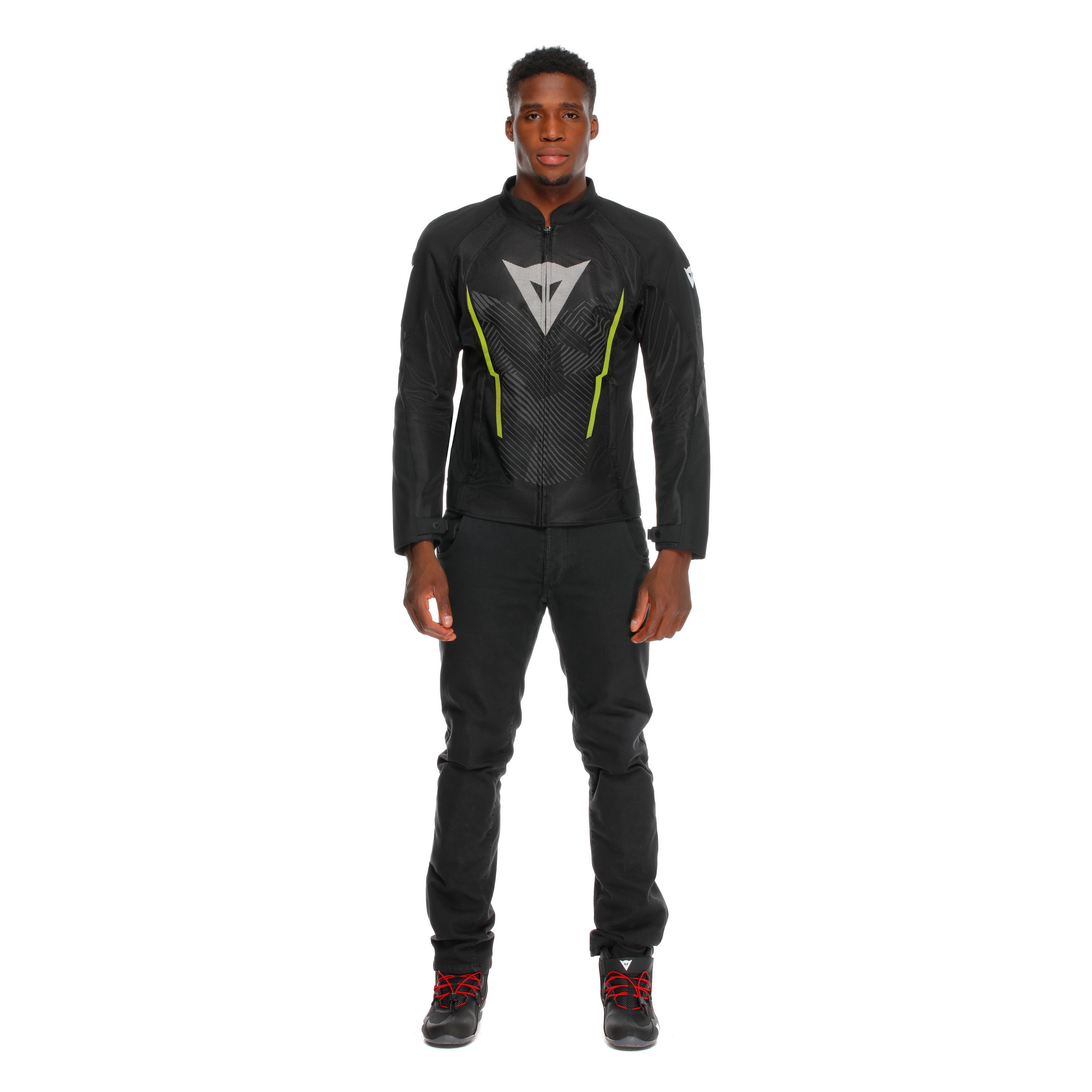 HEROSPHERE AIR TEX - GIACCA MOTO IN TESSUTO UOMO - BLACK/WHITE/YELLOW-FLUO - 3