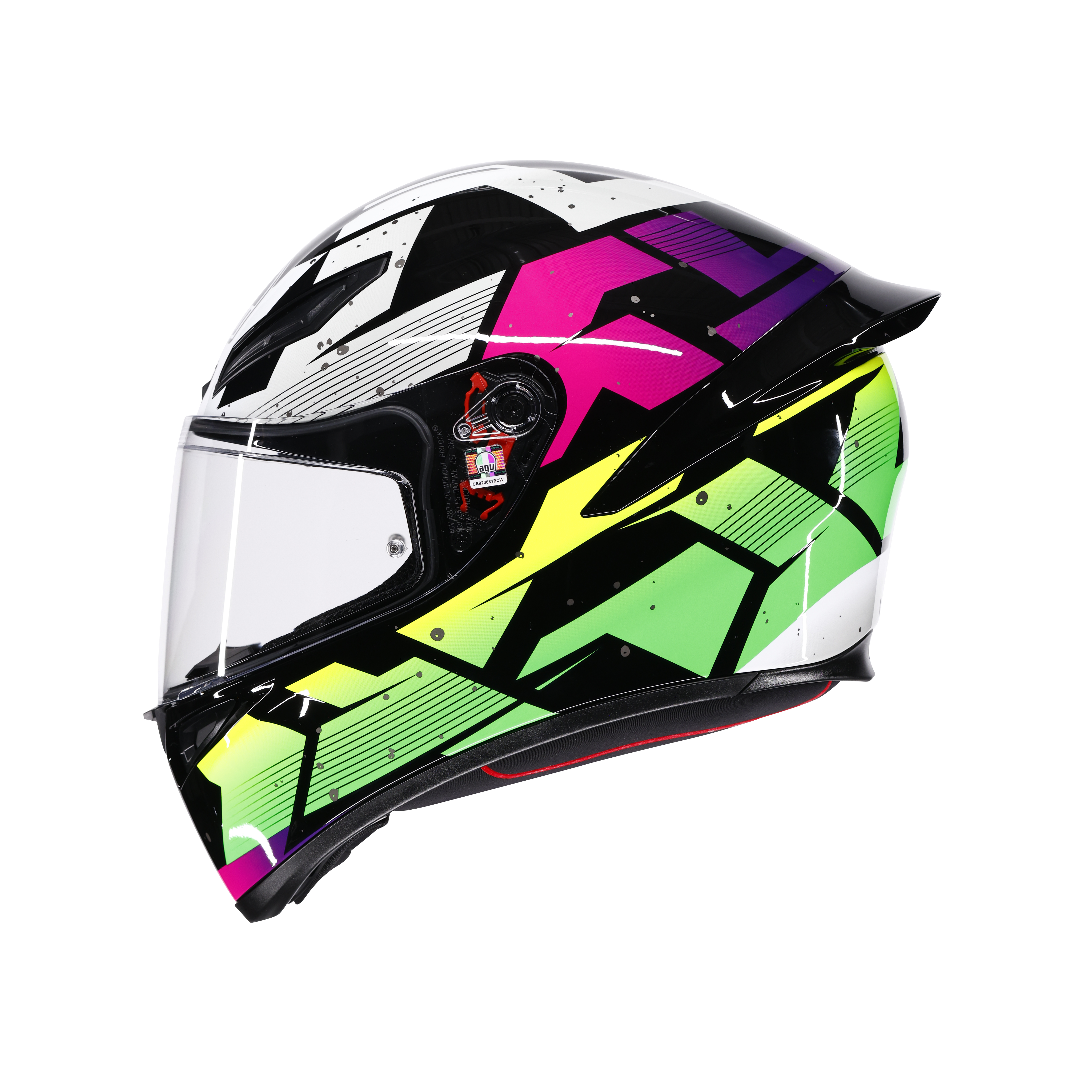 K1 S PUNKPULSE BLACK/PURPLE/LIME - CASQUE MOTO INT&Eacute;GRAL E2206 -  - 4