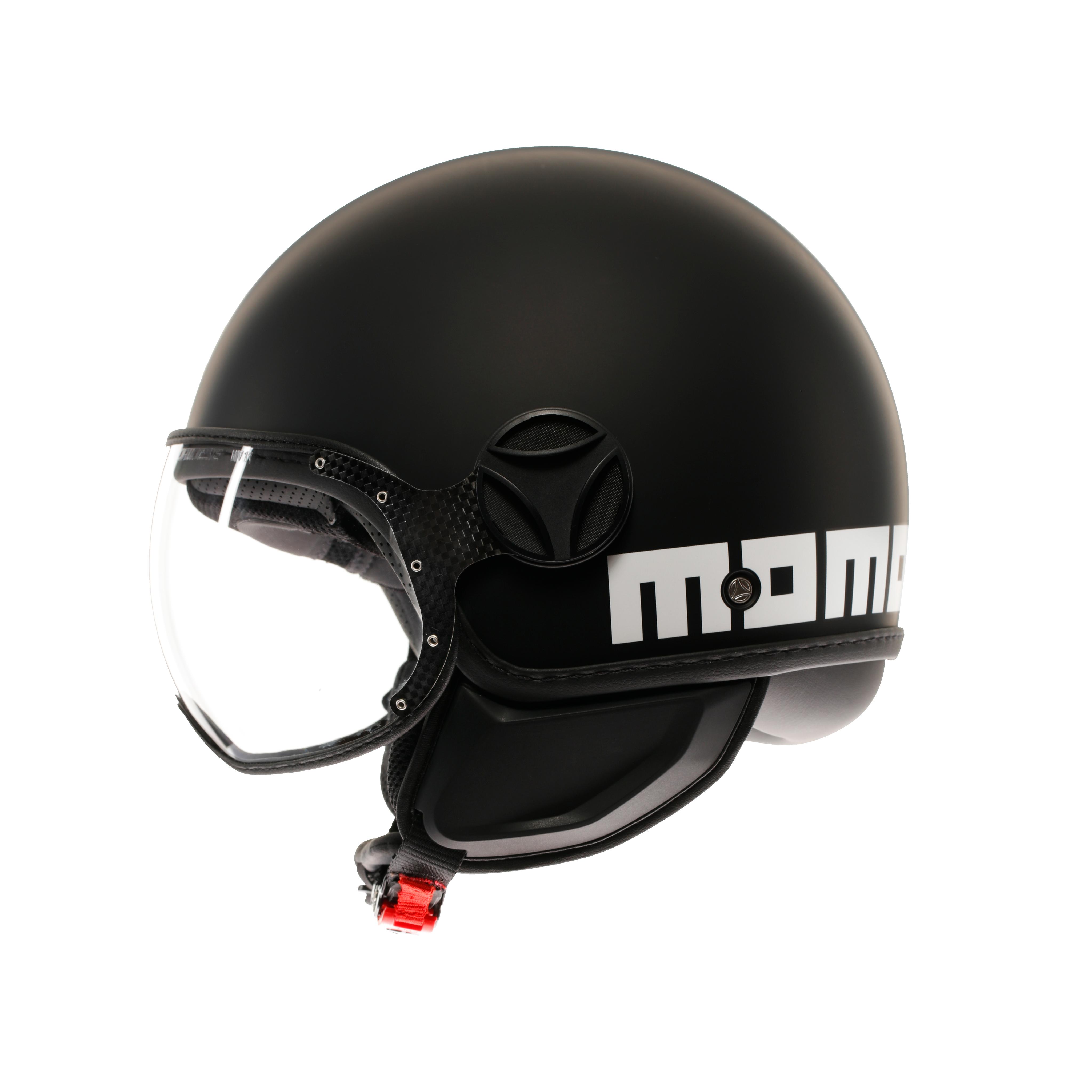MOMODESIGN FGTR CLASSIC MAT NOIR / BLANC - CASQUE JET AVEC VISI&Egrave;RE E2206 -  - 2