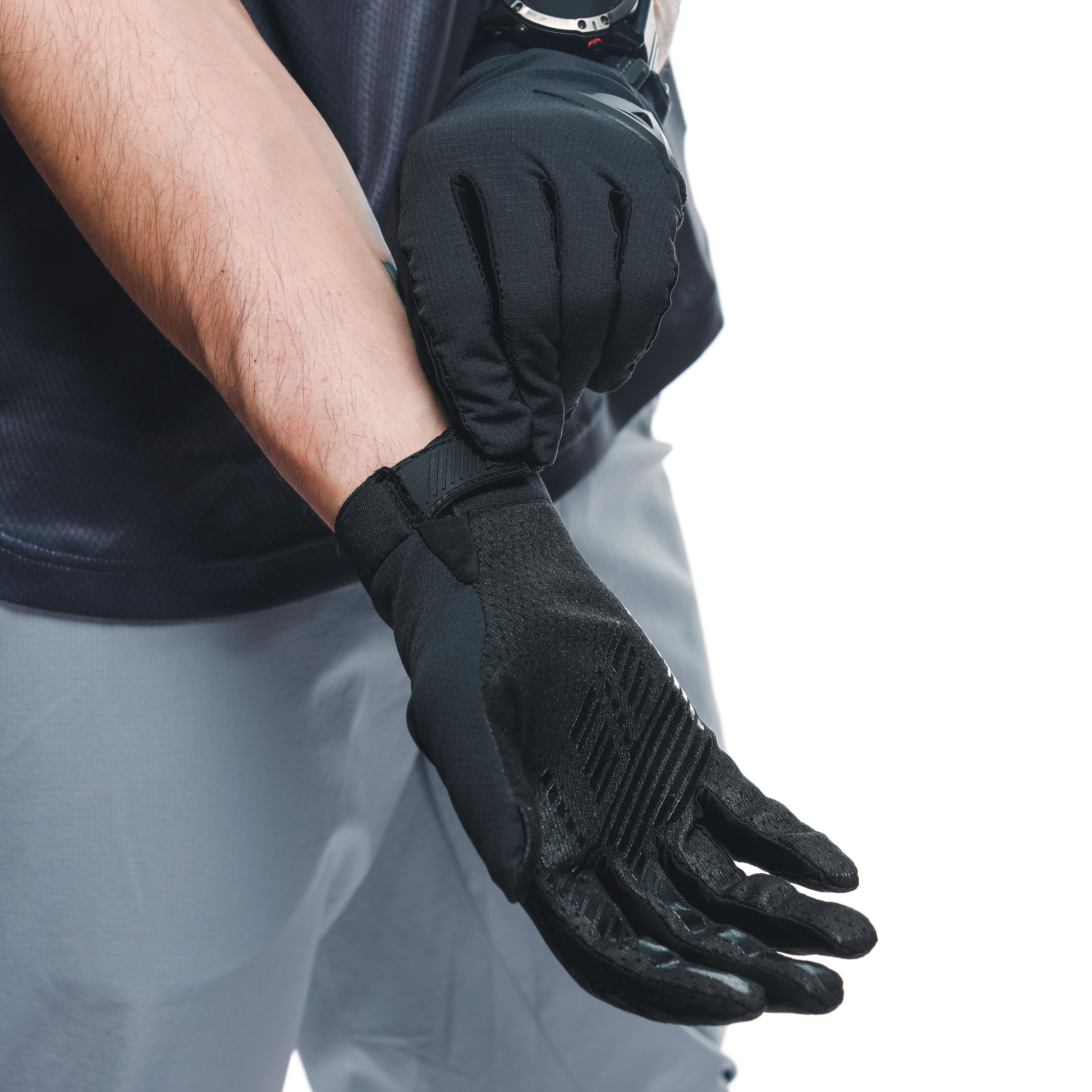HGC HYBRID - GANTS DE V&Eacute;LO UNISEXE - BLACK/BLACK - 6