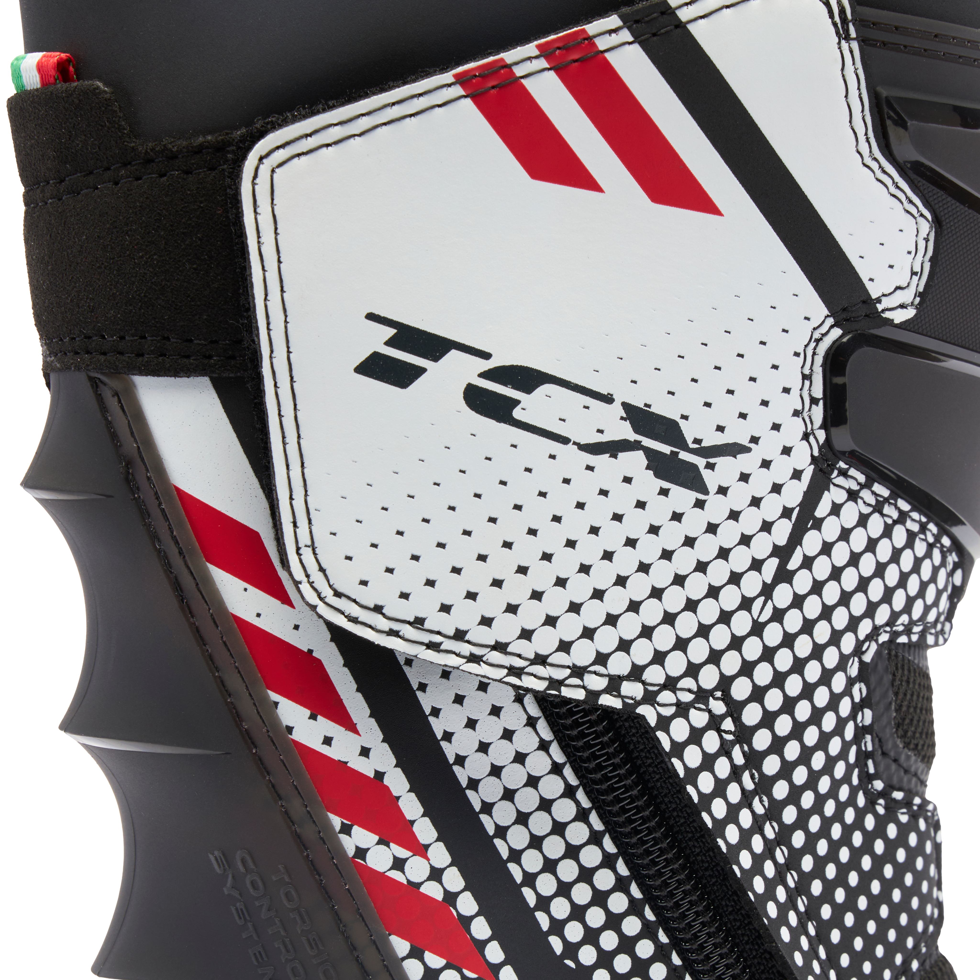 S-TR1 AIR SPORT MOTORCYCLE BOOTS MEN - BLACK/WHITE/RED -  - 8