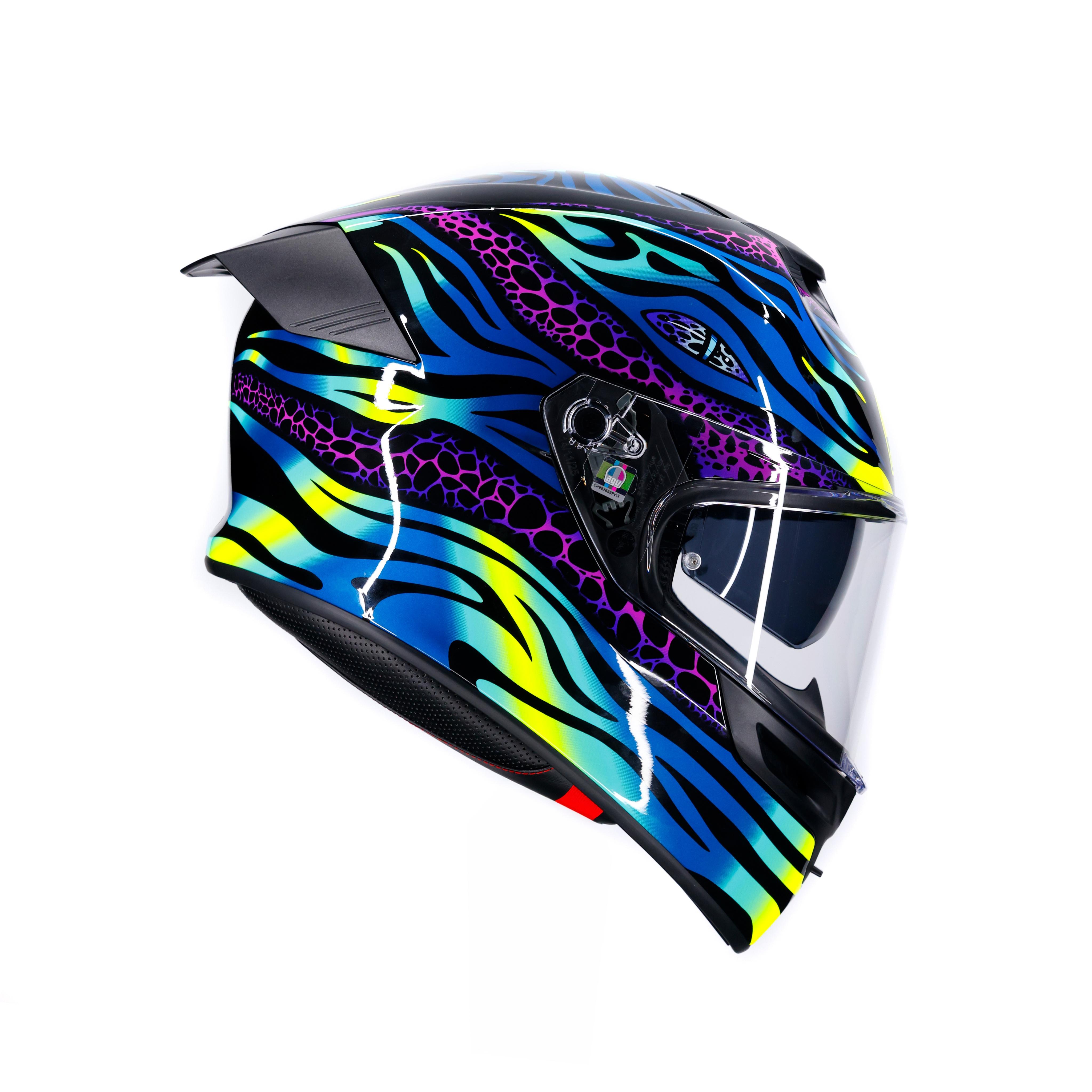 K5 VIVERNA BLUE/PURPLE/LIME - FULL-FACE MOTORCYCLE HELMET E2206 -  - 1