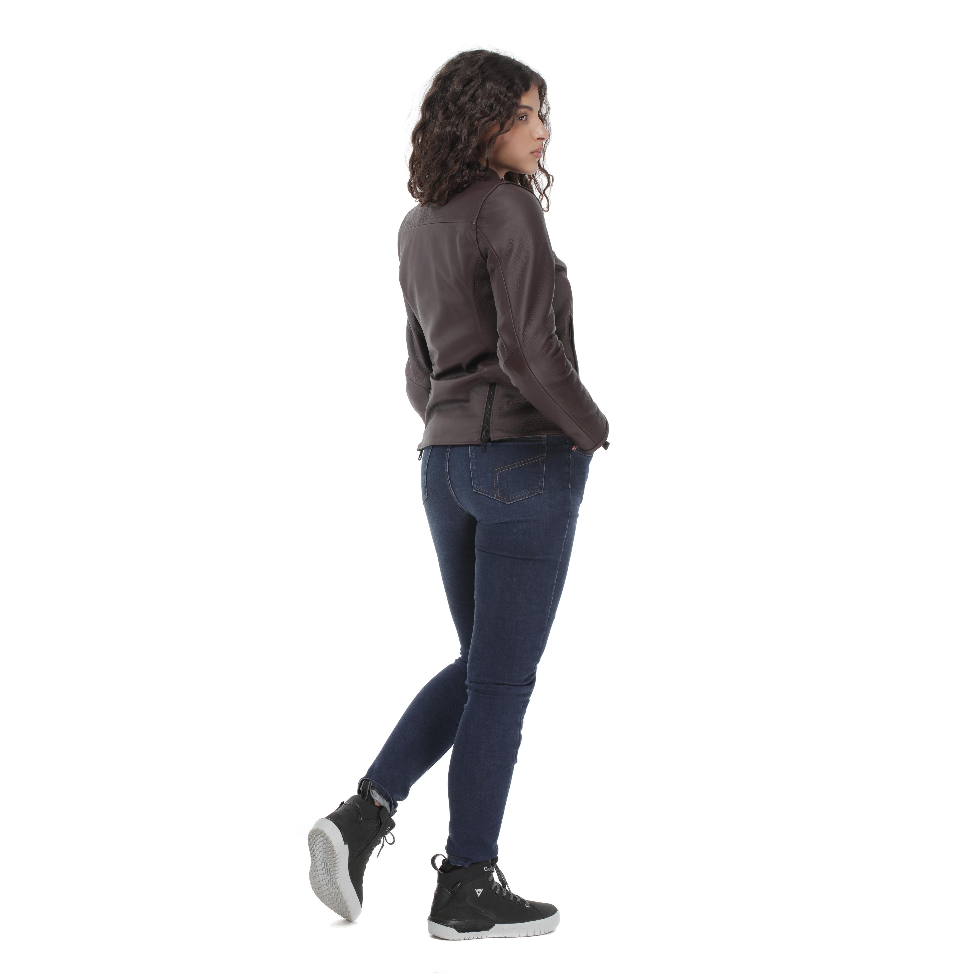 ITINERE - WOMEN'S MOTORCYCLE LEATHER JACKET - BORDEAUX - 4
