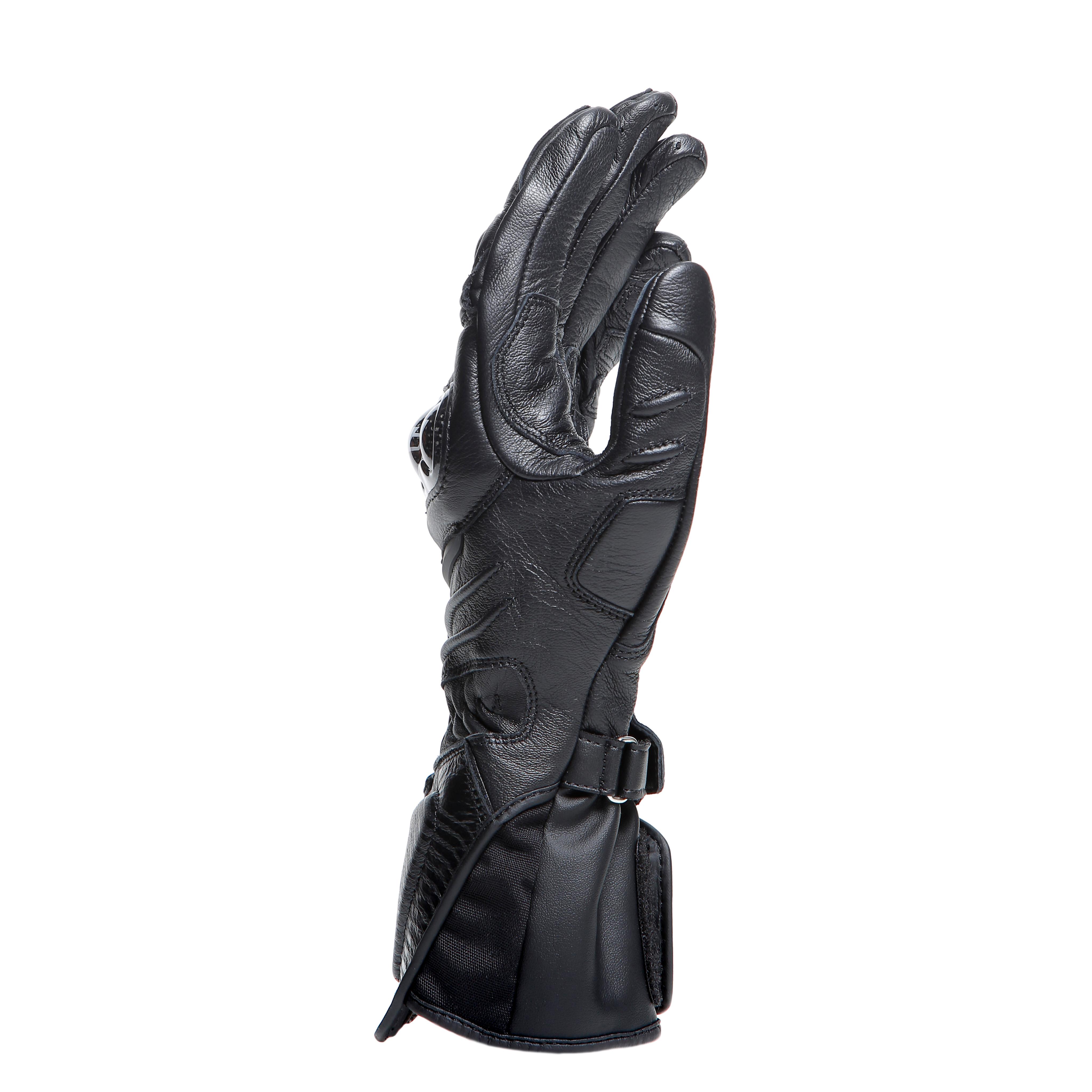 CARBON 4 - MEN'S MOTORCYCLE LONG LEATHER GLOVES | BLACK/BLACK