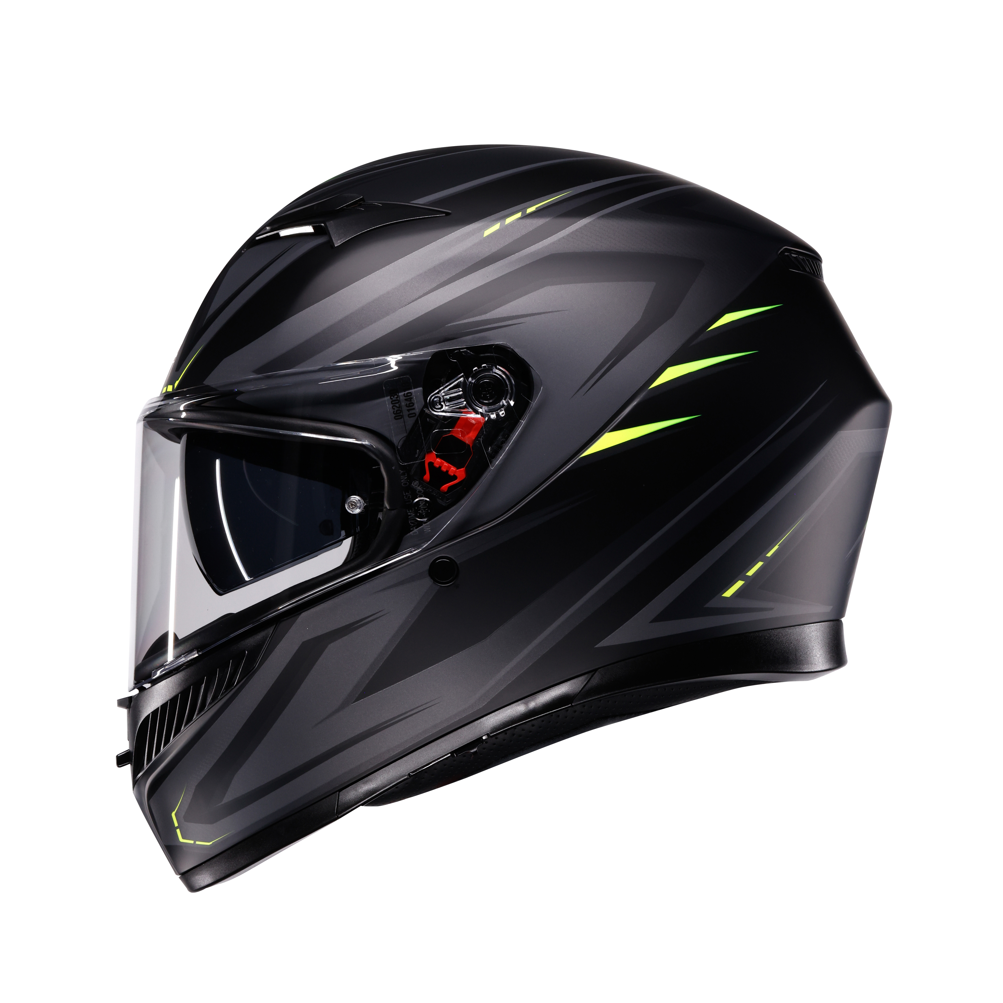 K3 SYTH MATT BLACK/YELLOW FLUO - CASQUE MOTO INT&Eacute;GRAL E2206 -  - 4
