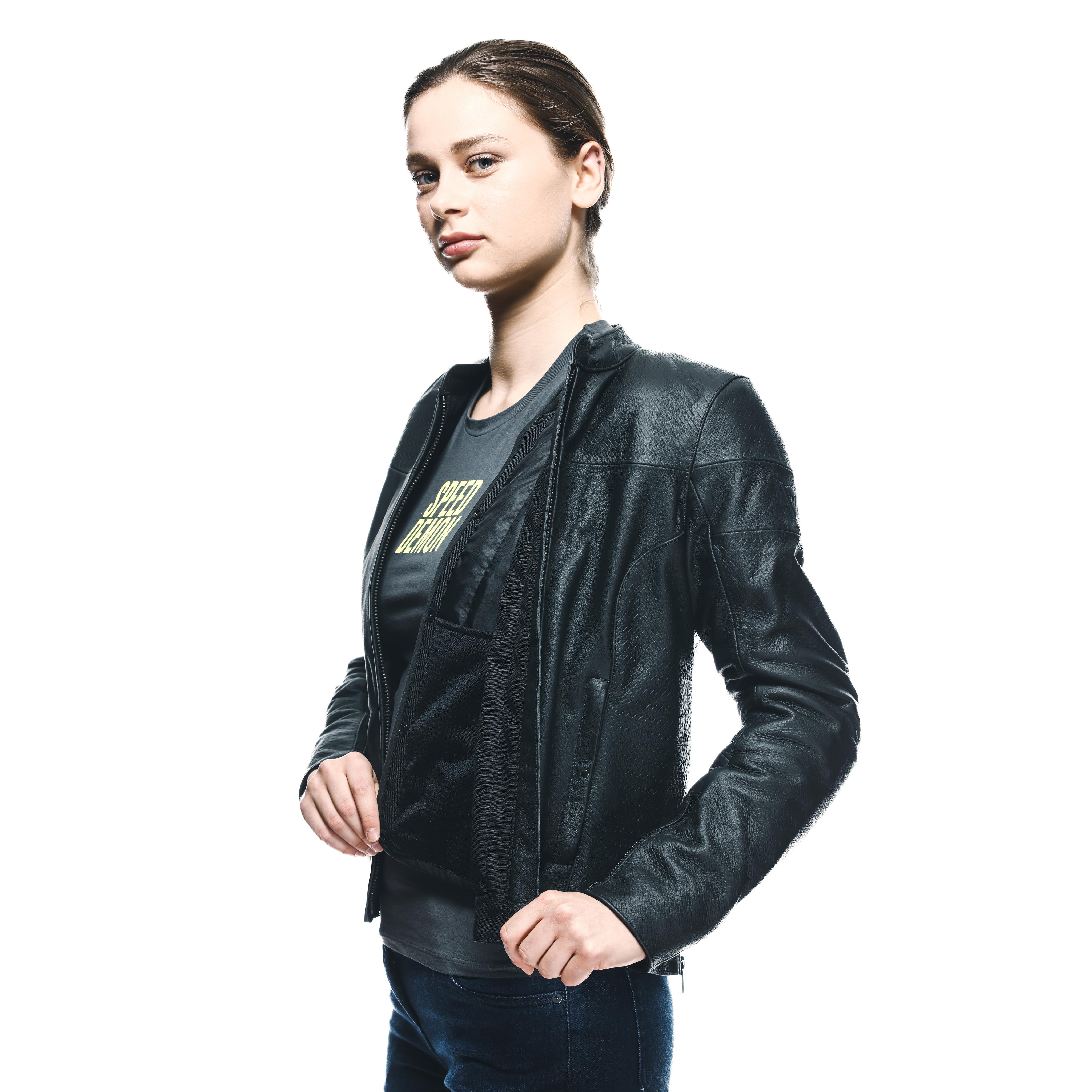 ITINERE LEATHER JACKET WMN - BLACK - 13
