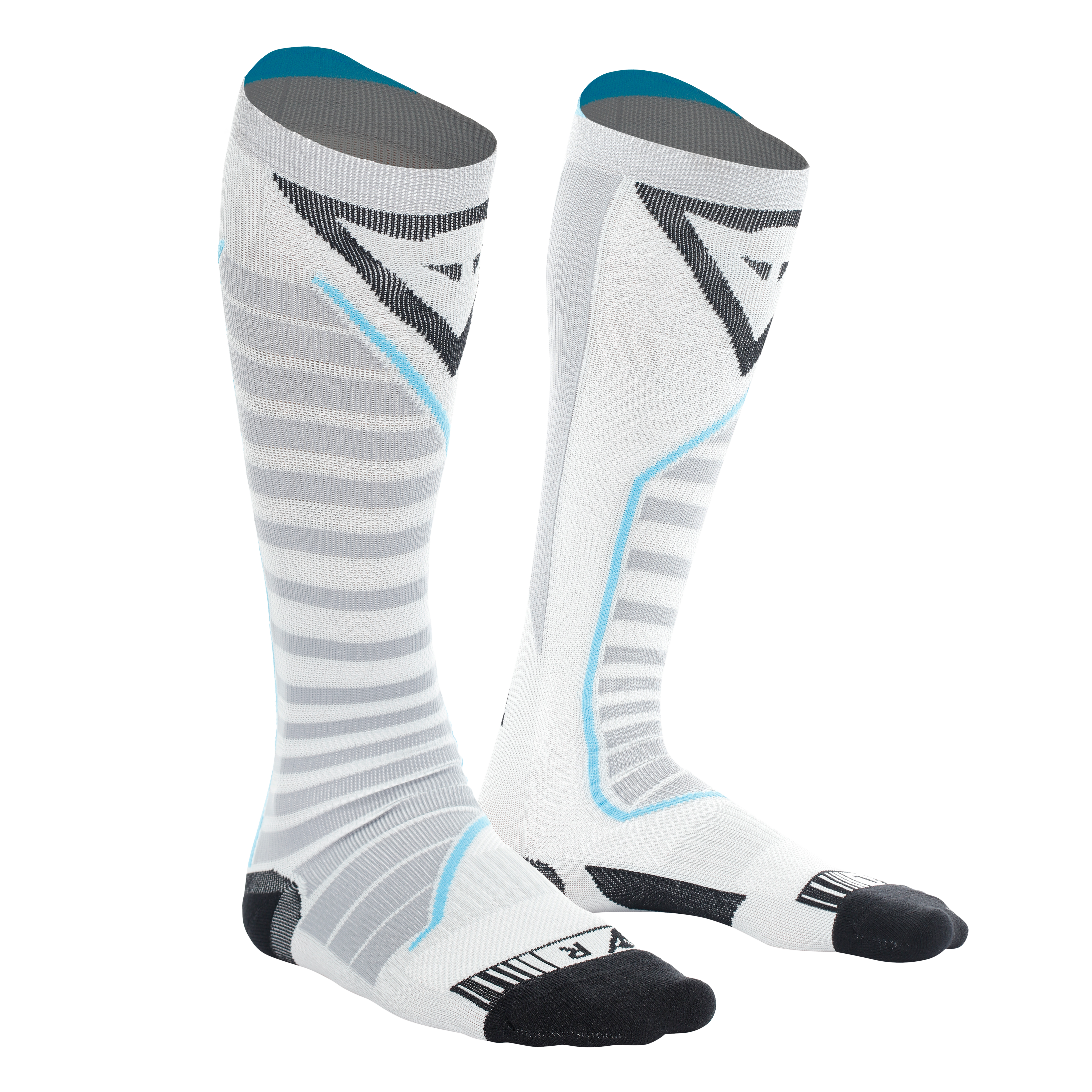 TECHNICAL MOTORCYCLE LONG SOCKS UNISEX - BASE LAYER SUMMER - BLACK/BLUE - 1