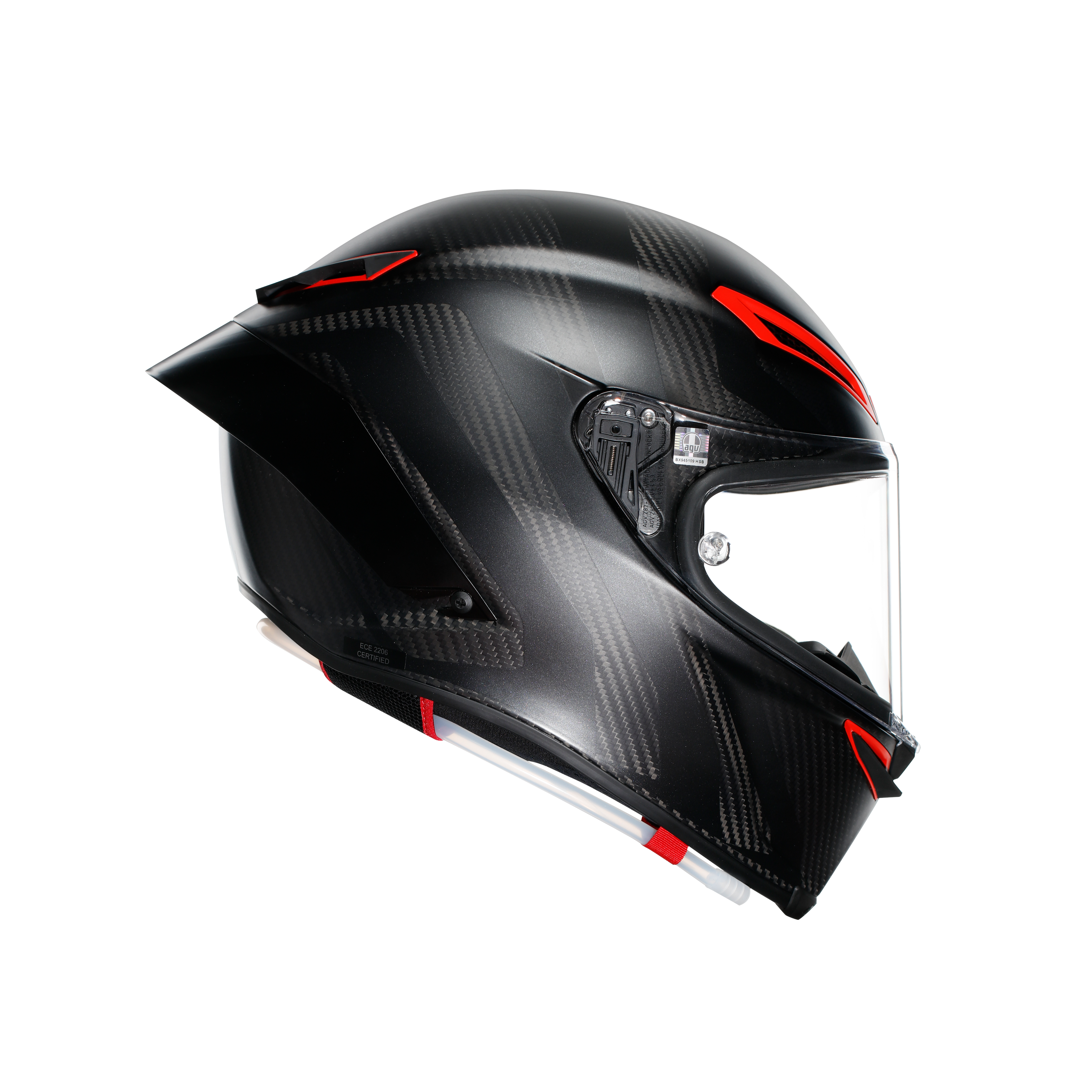 PISTA GP RR INTREPIDO MATT CARBON/BLK/RED - MOTORBIKE FULL FACE HELMET E2206 DOT -  - 3