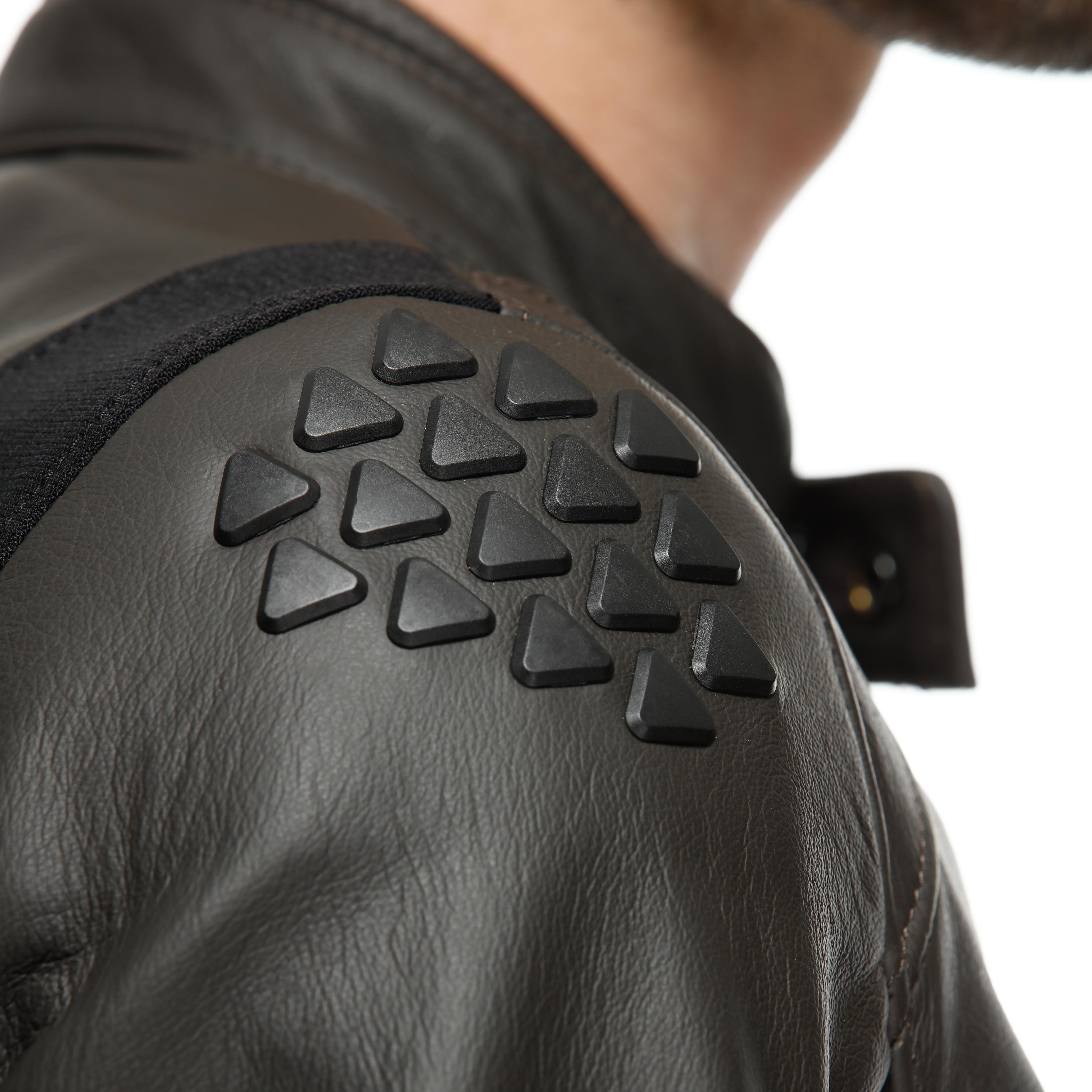 ISTRICE - MEN'S MOTORCYCLE LEATHER JACKET - DARK-BROWN - 7