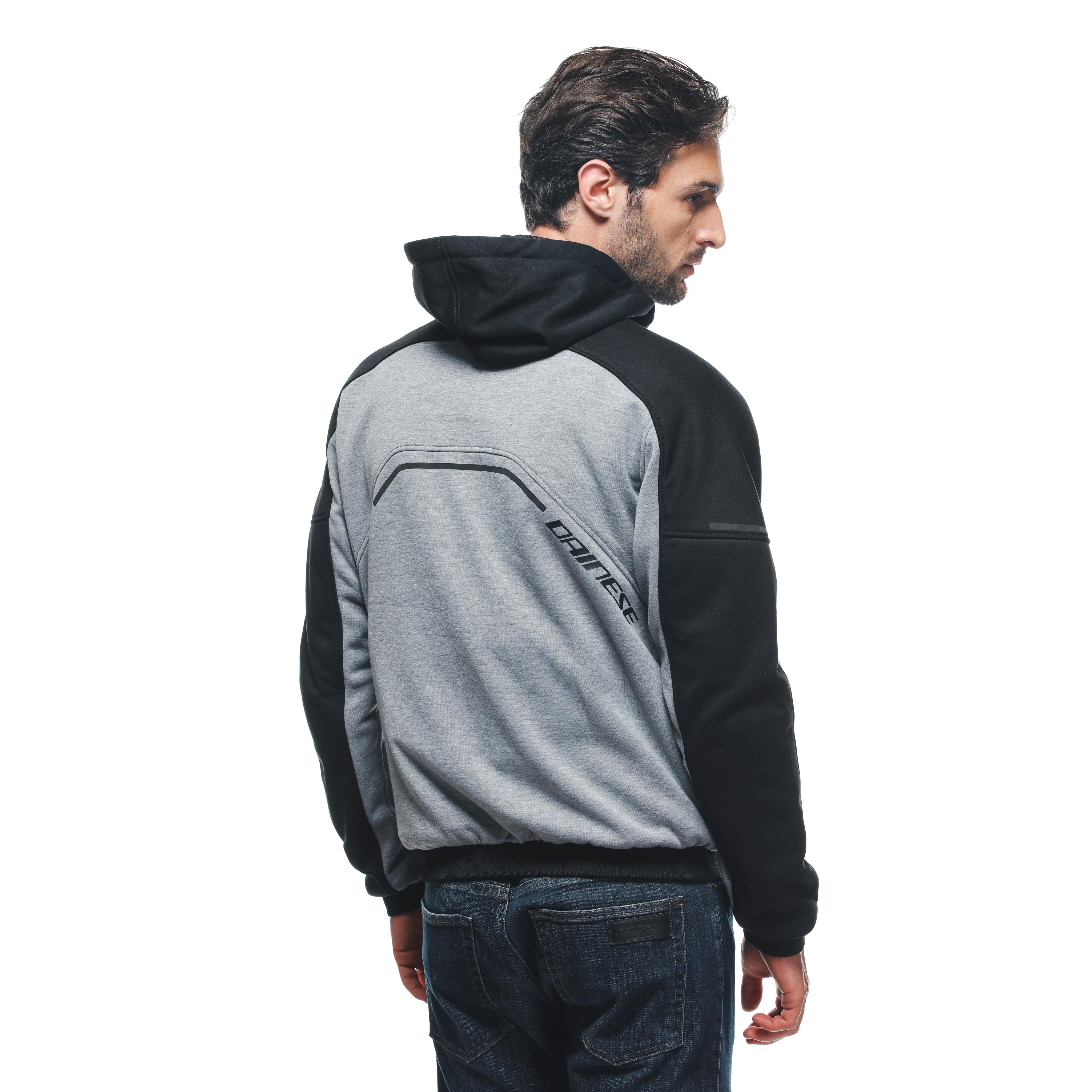 DAEMON-X SAFETY HOODIE - GIACCA MOTO IN TESSUTO UOMO - MELANGE-GRAY/BLACK/RED-FLUO - 8
