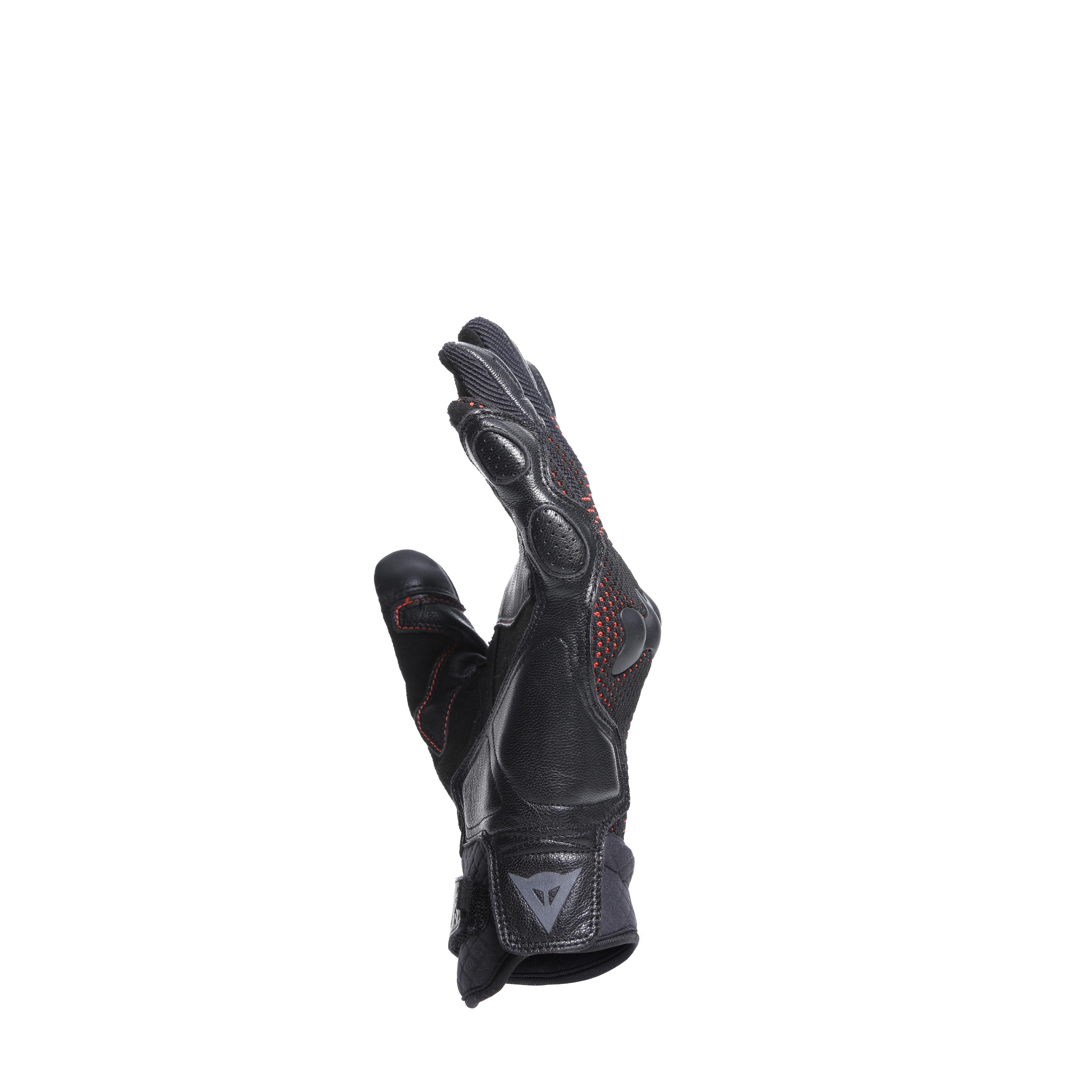 UNRULY ERGO-TEK - MEN'S MOTORCYCLE TEXTILE GLOVES - BLACK/FLUO-RED - 4