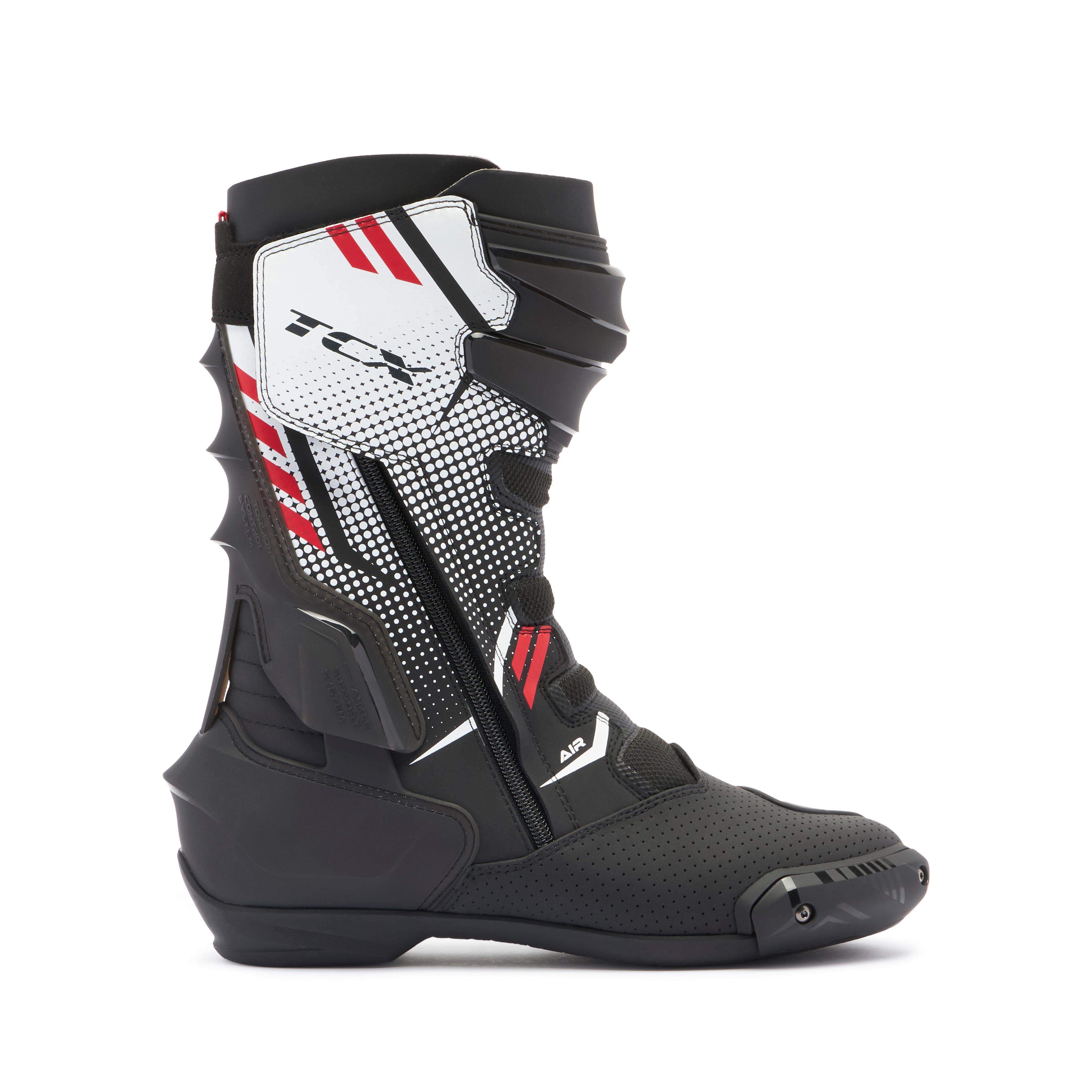 S-TR1 AIR SPORT MOTORCYCLE BOOTS MEN - BLACK/WHITE/RED -  - 2