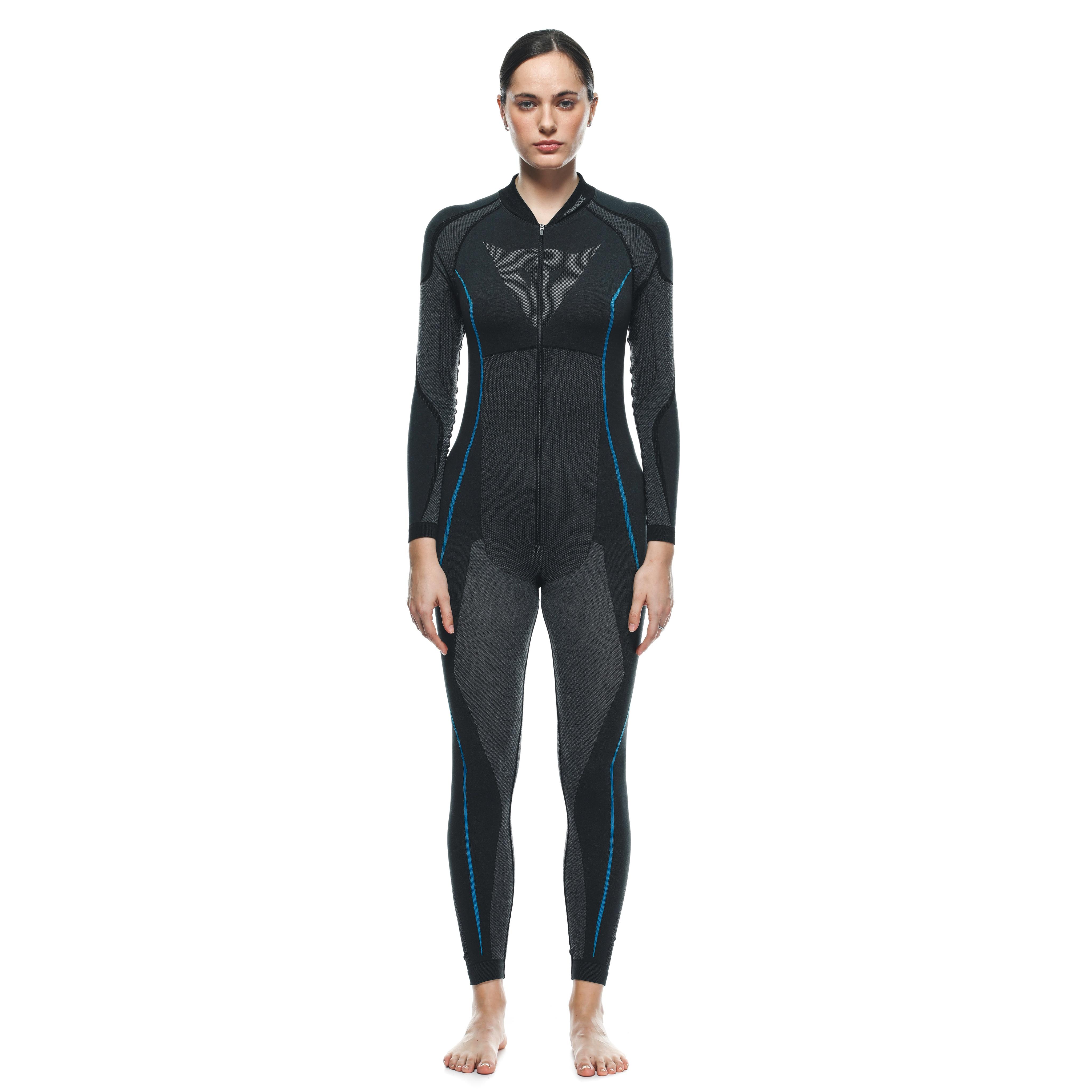 COMBINAISON INT&Eacute;RIEURE TECHNIQUE MOTO FEMME - COUCHE DE BASE &Eacute;T&Eacute; - BLACK/BLUE - 3