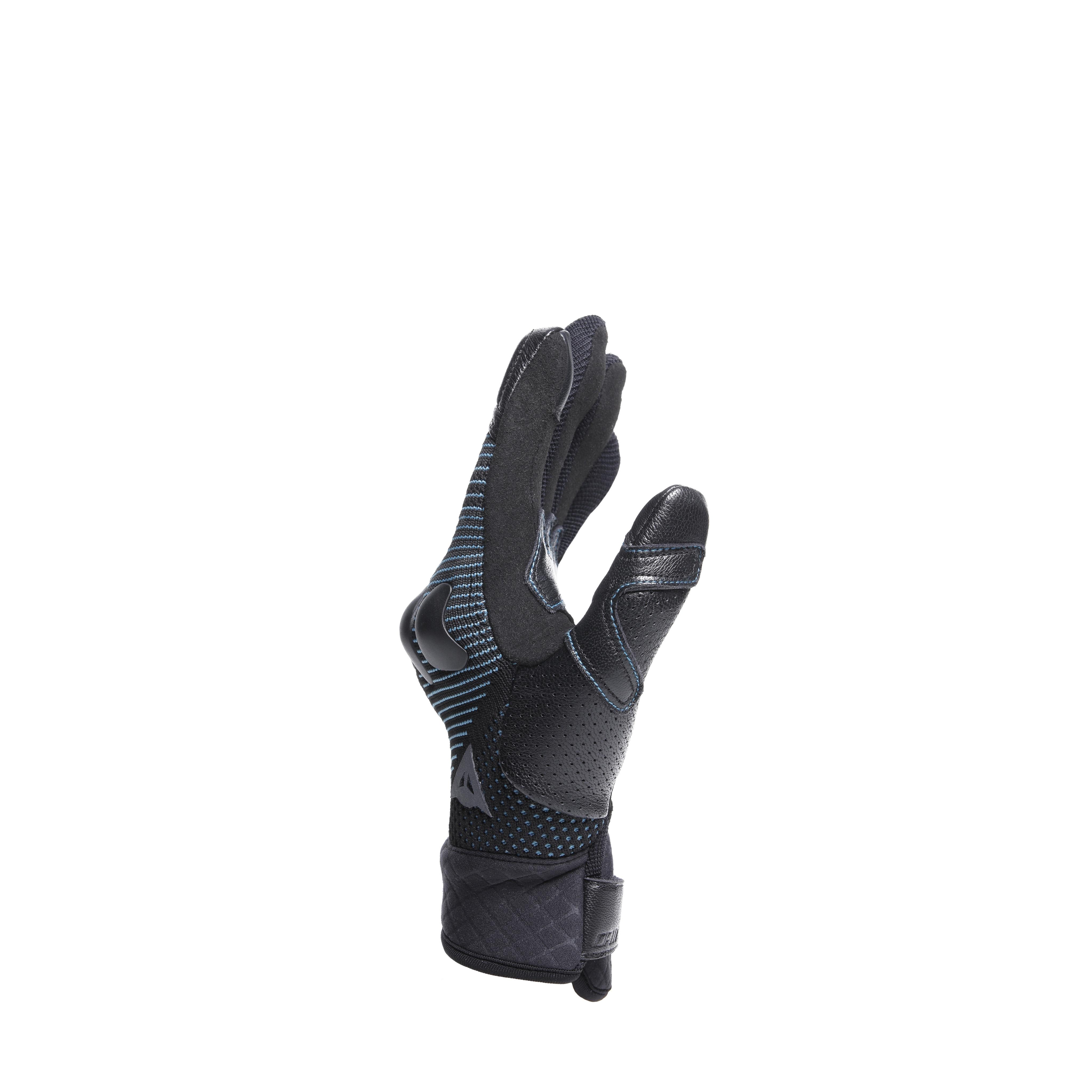 UNRULY ERGO-TEK - WOMEN'S MOTORCYCLE TEXTILE GLOVES - BLACK/OCEAN-DEPTHS - 2