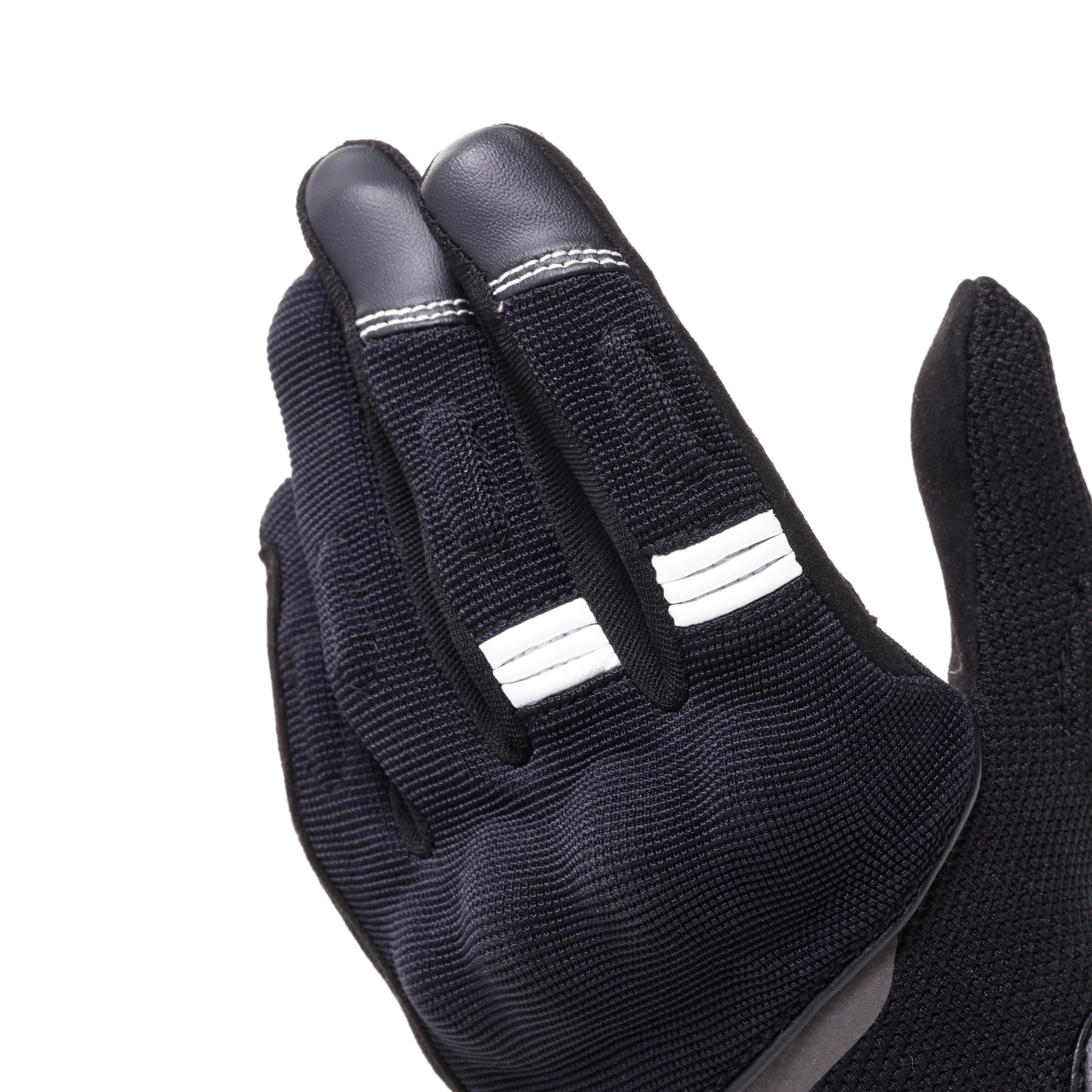 METRAX AIR - GANTS MOTO D'&Eacute;T&Eacute; EN TEXTILE FEMME - BLACK/BLACK/WHITE - 6