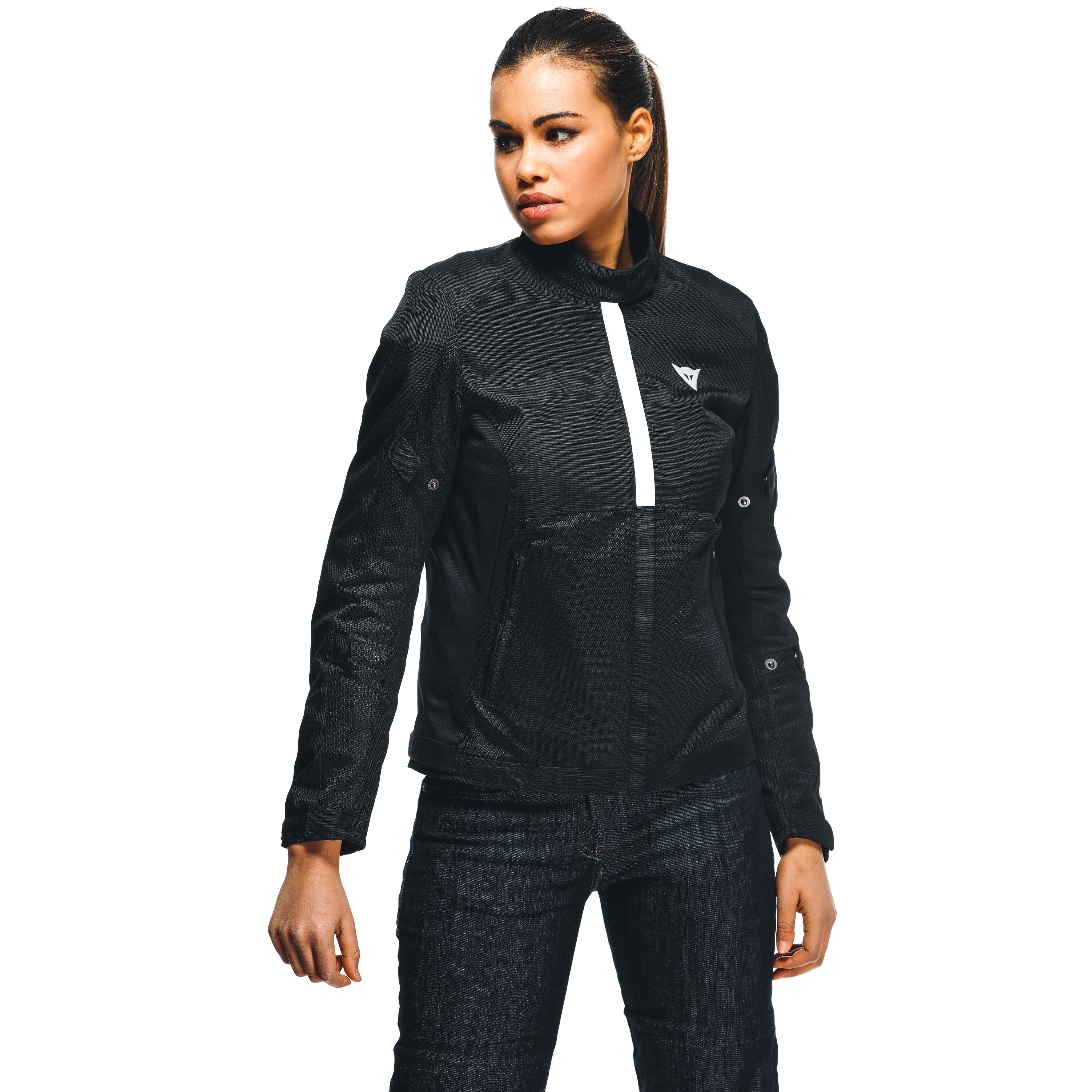 RISOLUTA AIR TEX - WOMEN'S MOTORCYCLE JACKET IN FABRIC - BLACK/WHITE - 5