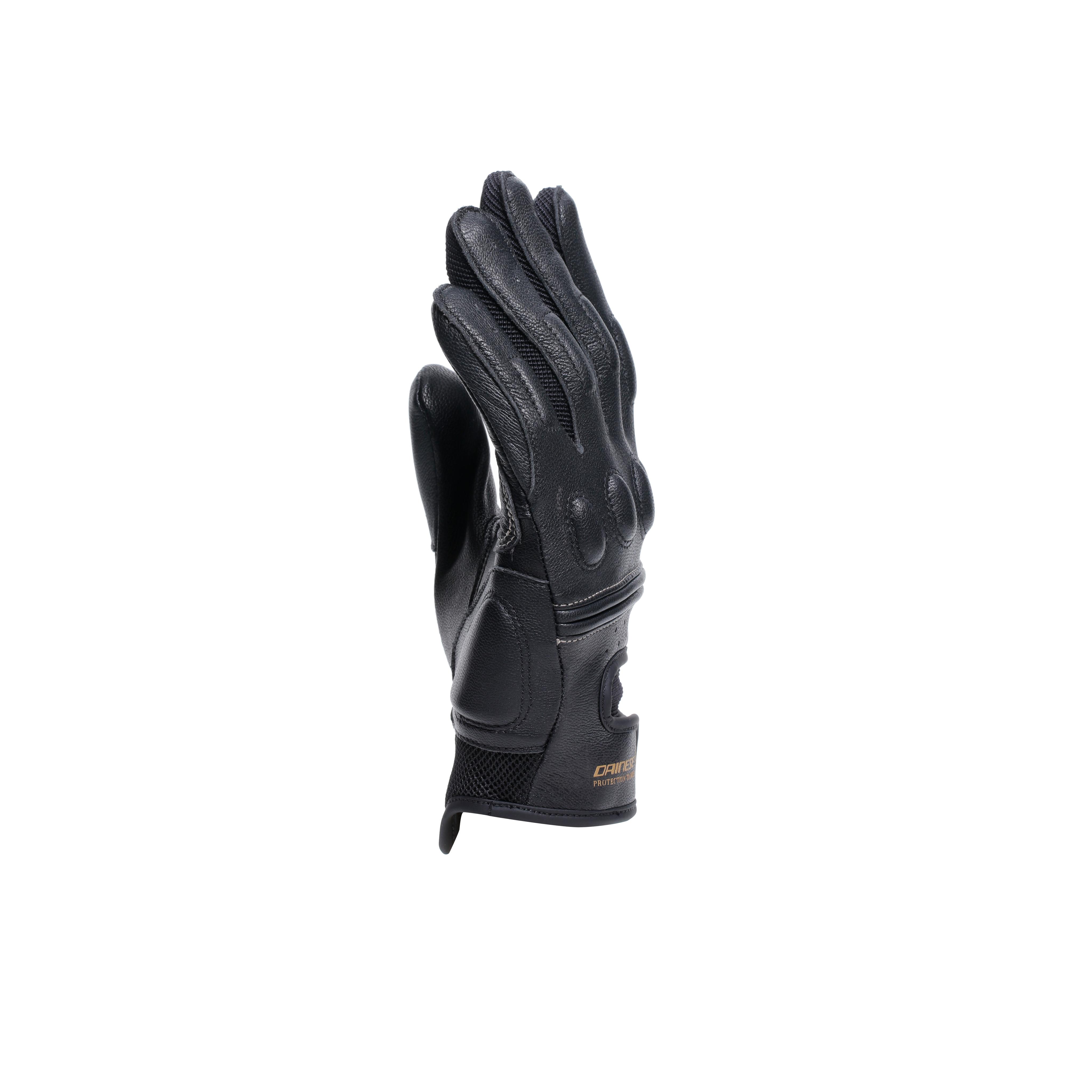 BLACKJACK 2 - GANTS MOTO &Eacute;T&Eacute; VINTAGE FEMME - BLACK/BLACK - 4