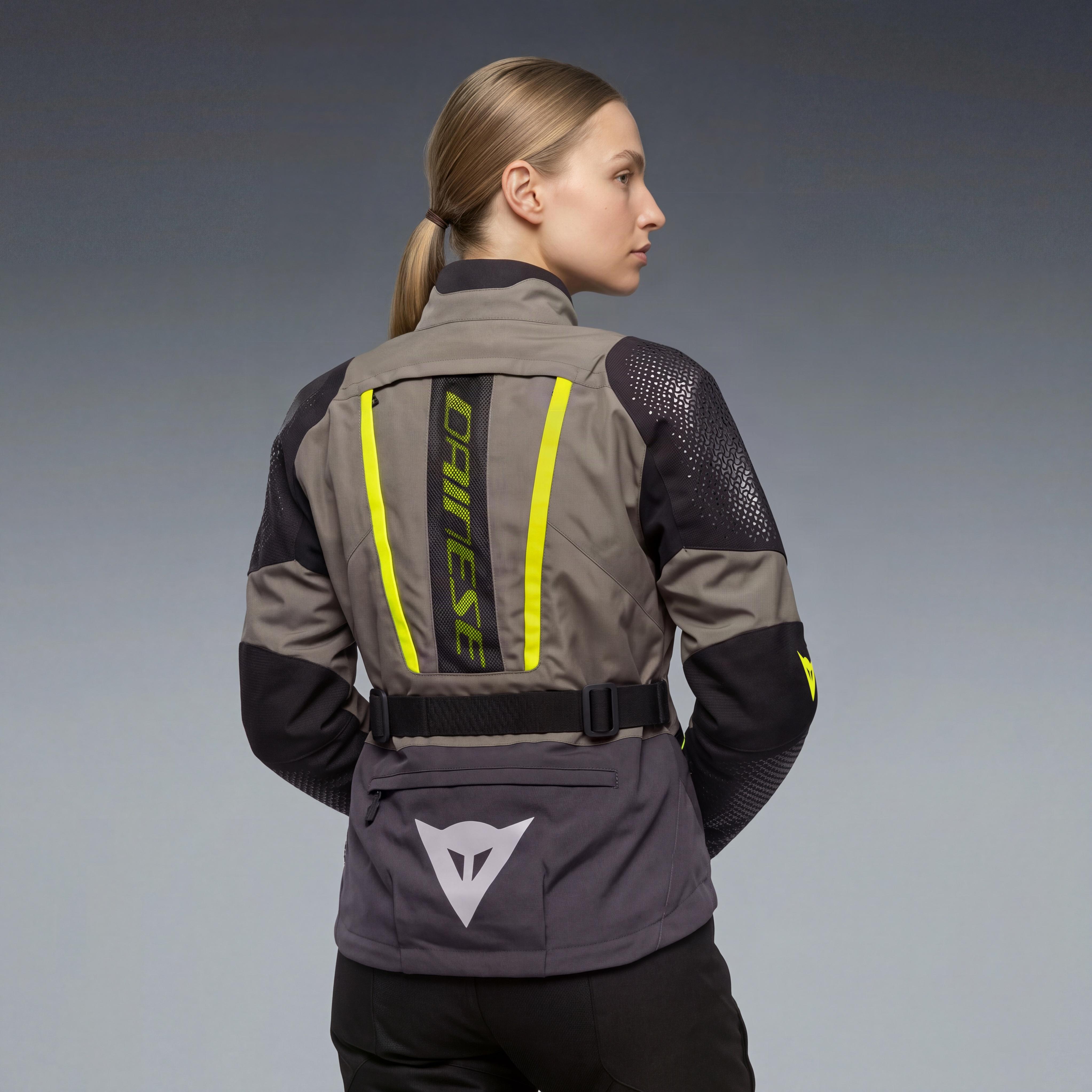 GULLFOSS D-DRY - MOTORCYCLE JACKET WATERPROOF WOMEN - DEEP LICHEN/EBONY - 4