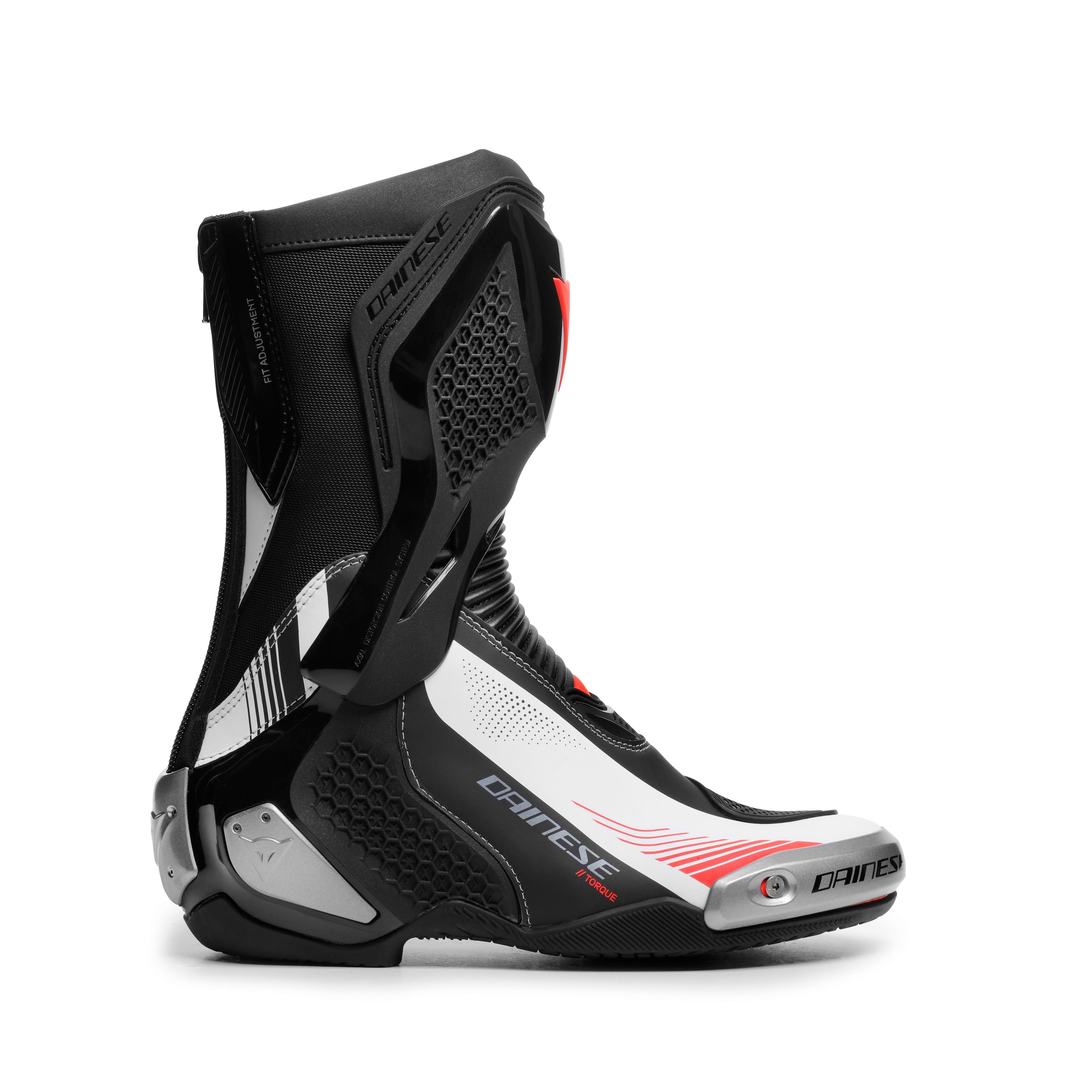 TORQUE 4 - BOTTES RACING ET ROUTE FEMME - BLACK/WHITE/RED-FLUO - 2
