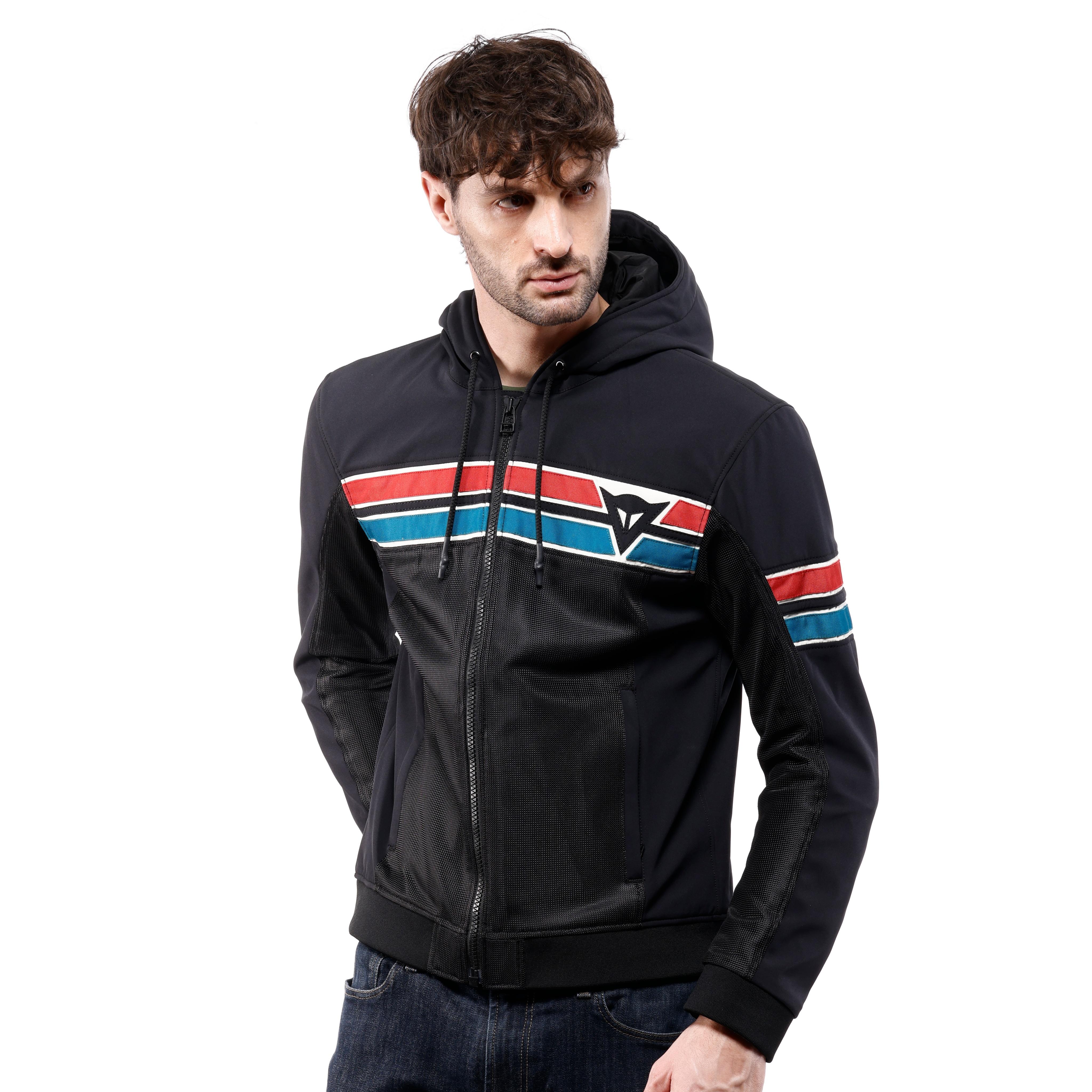 VINTEDGE AIR TEX - MEN'S SUMMER MESH MOTORCYCLE JACKET - BLACK/BLUE/RED - 3