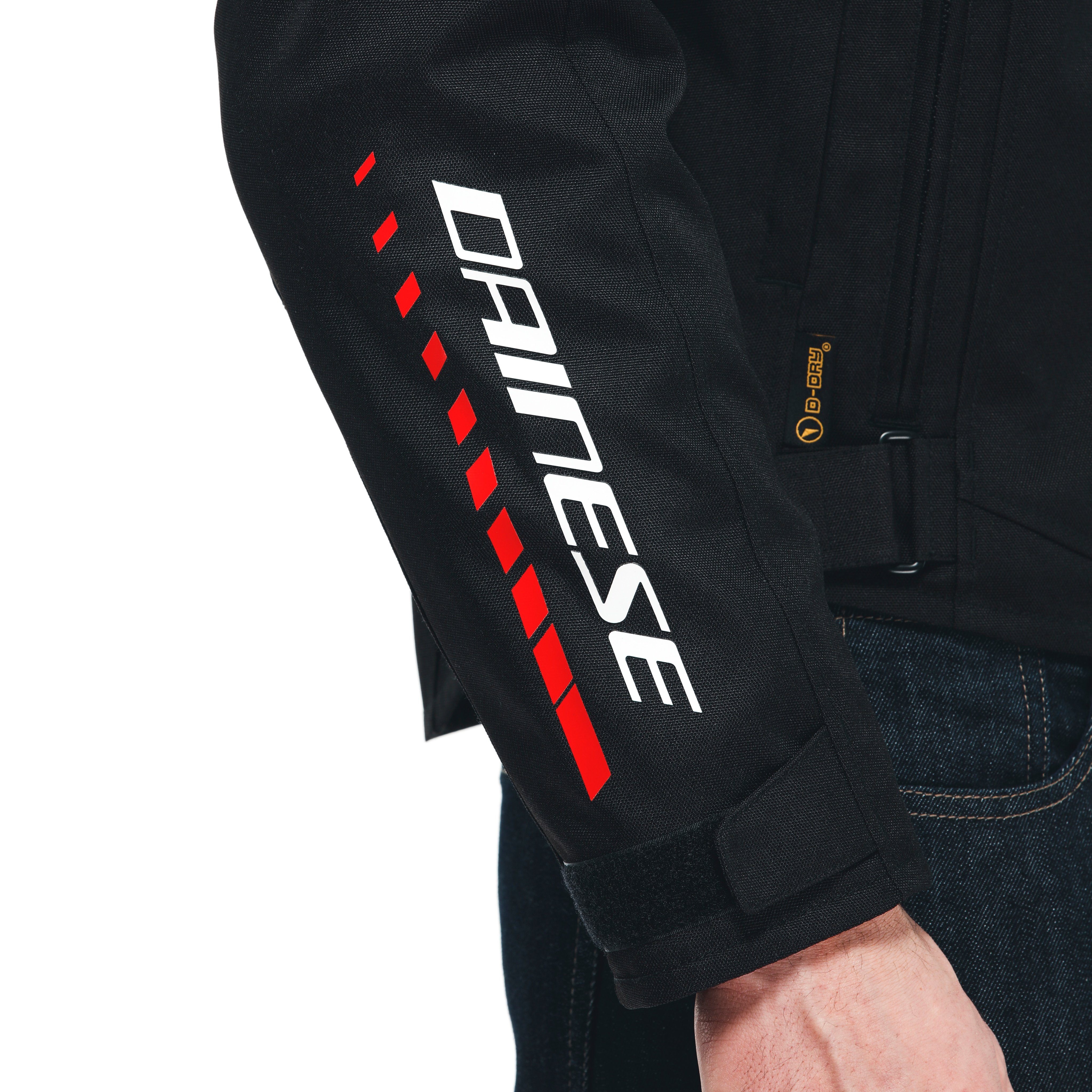VELOCE D-DRY&reg;- MEN'S WATERPROOF MOTORCYCLE JACKET - BLACK/WHITE/LAVA-RED - 8