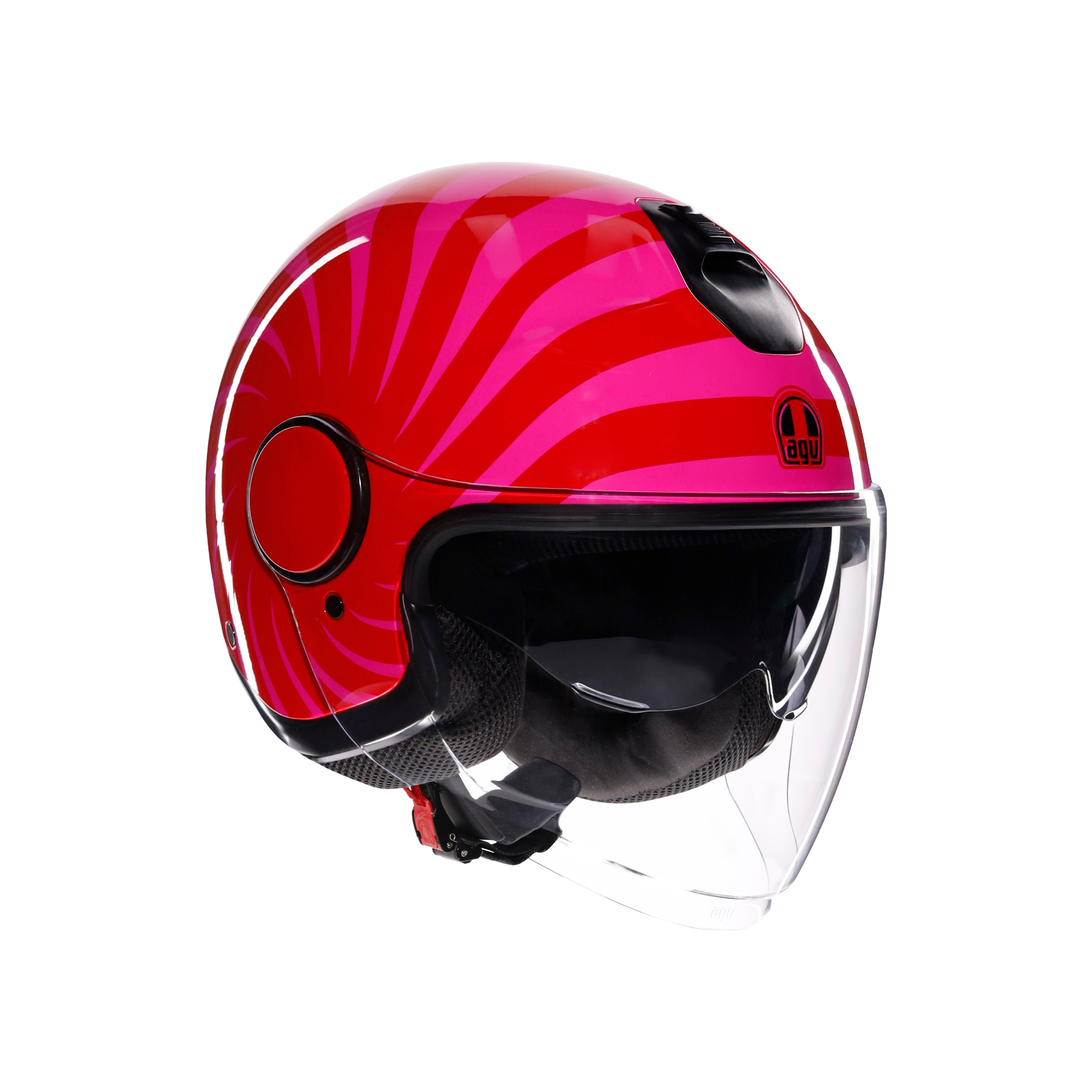 ETERES TROPEA RED/PINK - CASQUE MOTO JET E2206 -  - 1