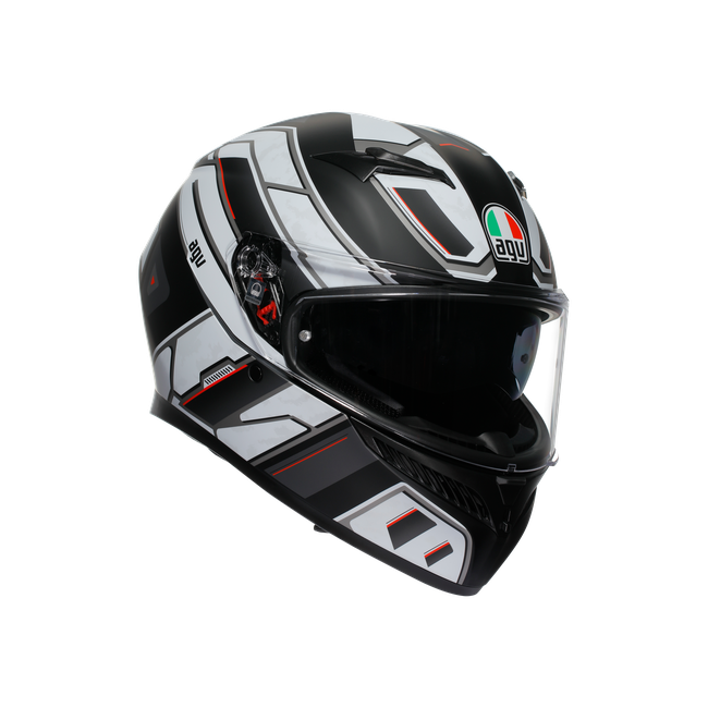 AGV - K3 E2206 - Rivia Matt Black/white, Unisex, Taille: Xxl