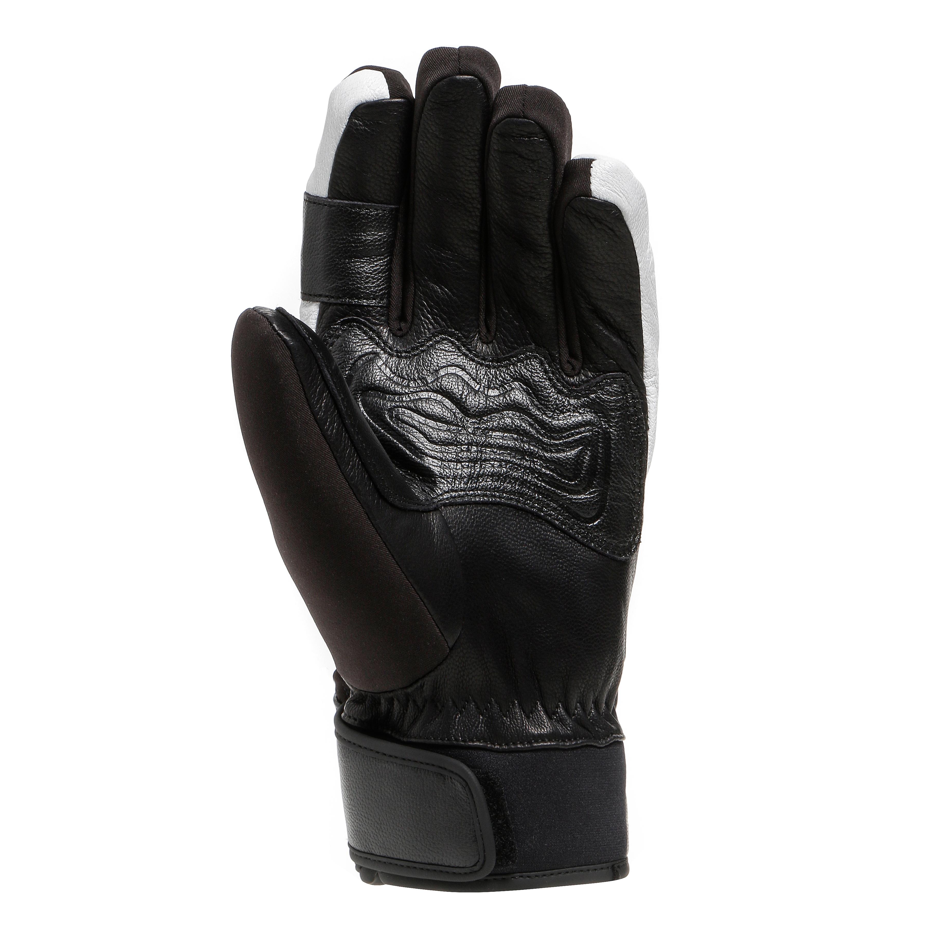 MEN'S ESSENTIAL SLOPE SKI GLOVES - BLACK/WHITE - 2