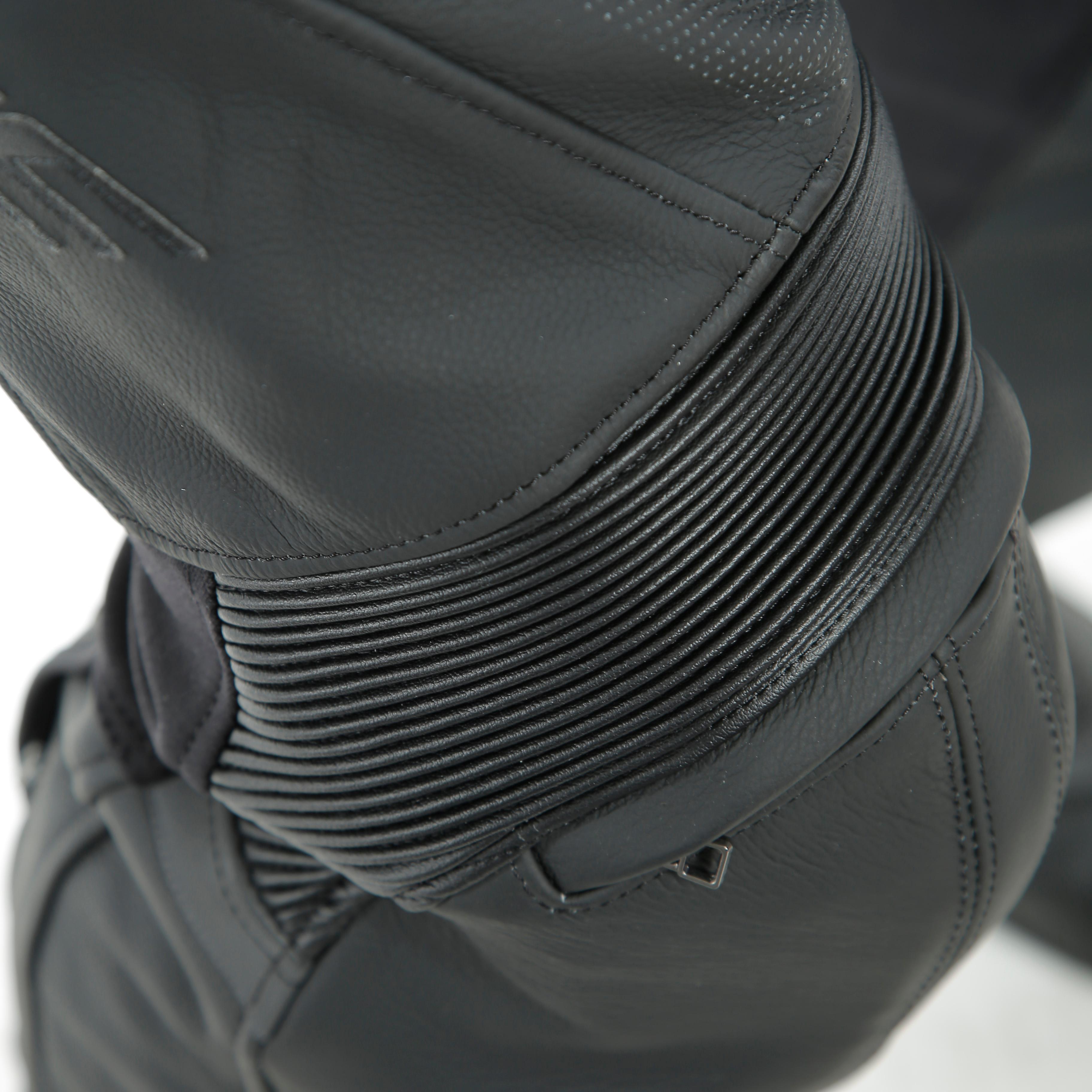 PONY 3 - MEN'S MOTORCYCLE PERFORATED LEATHER PANTS - BLACK-MATT - 9