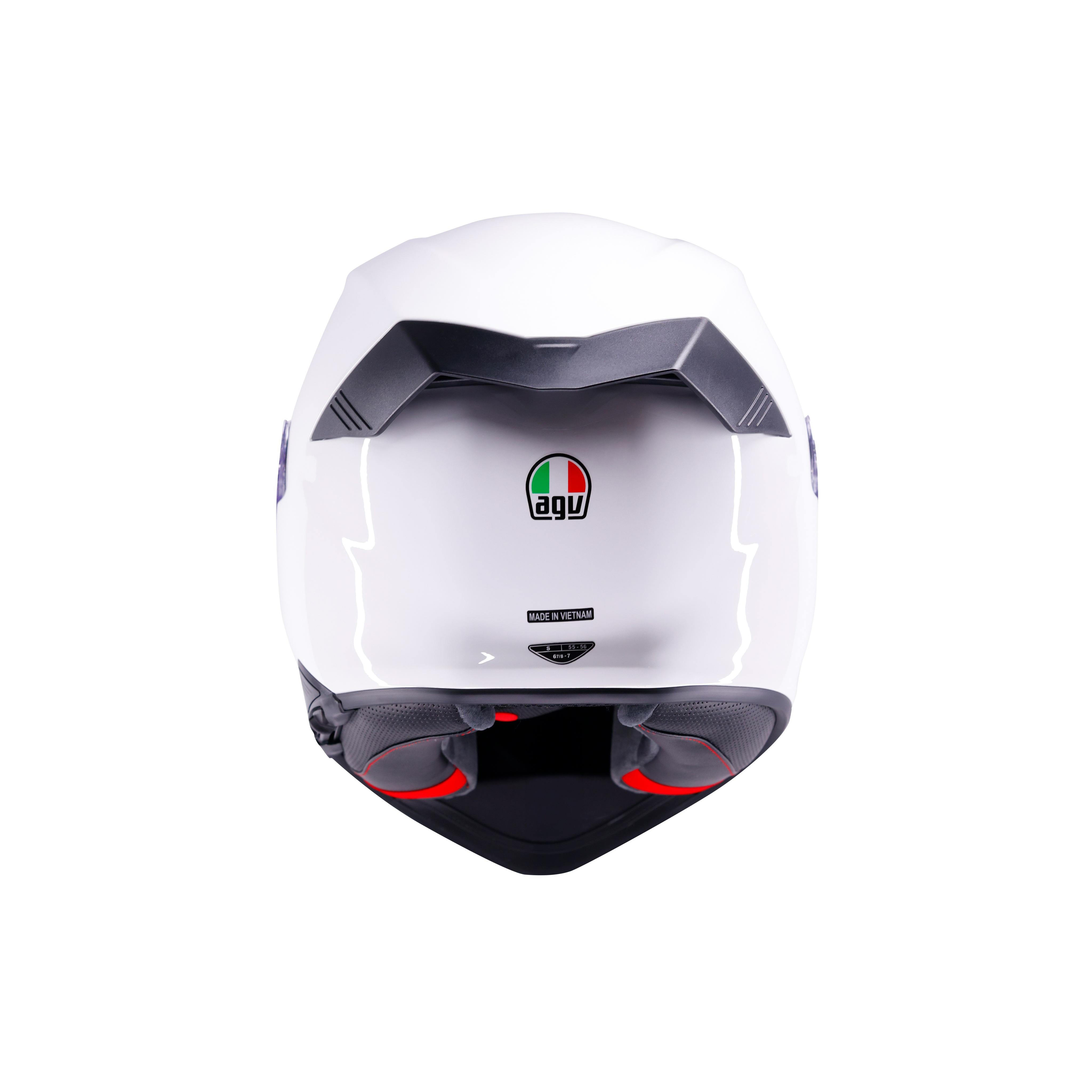 K5 MONO WHITE - FULL-FACE MOTORCYCLE HELMET E2206 -  - 3