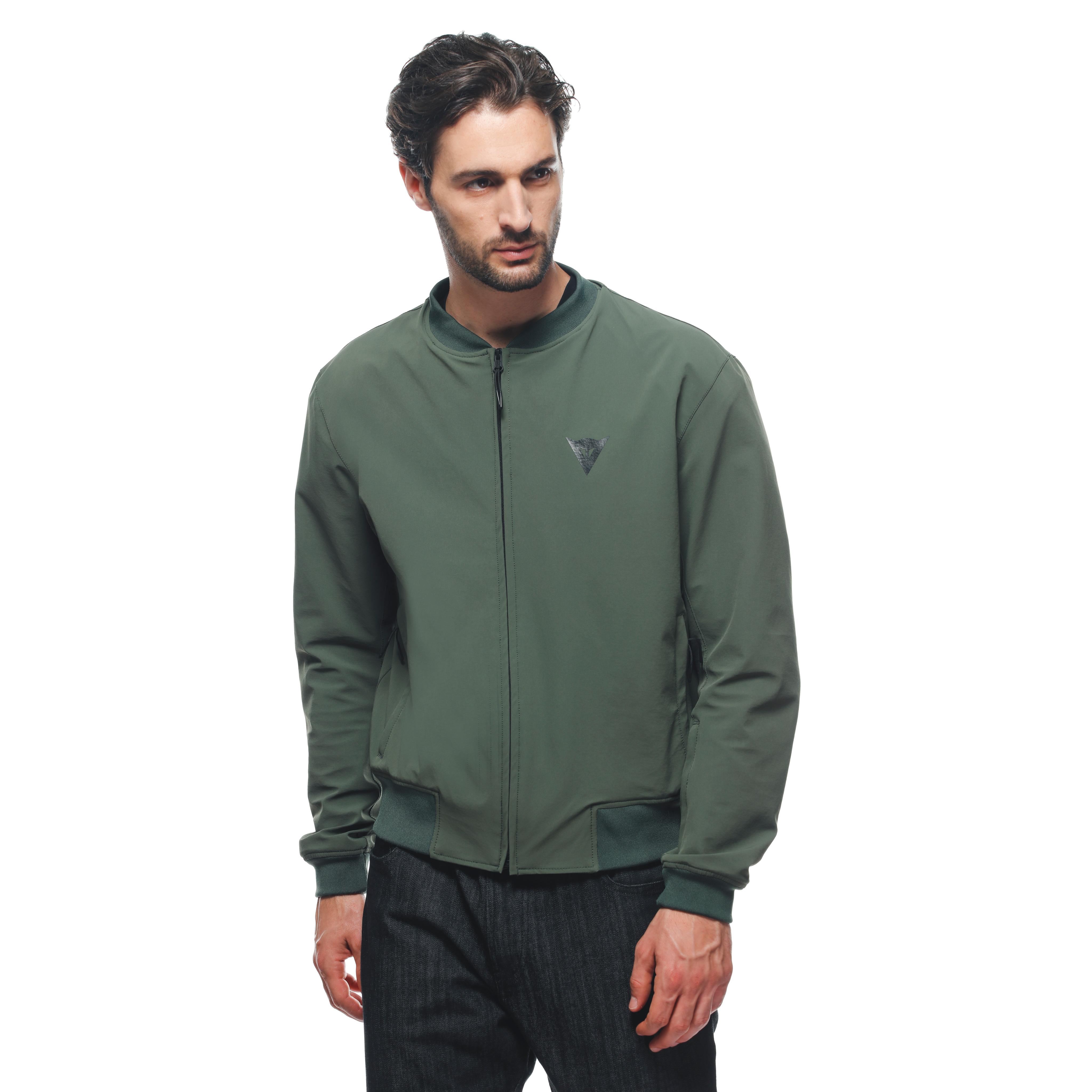 BHYDE NO-WIND TEX - MEN'S MOTORCYCLE JACKET IN FABRIC | GREEN