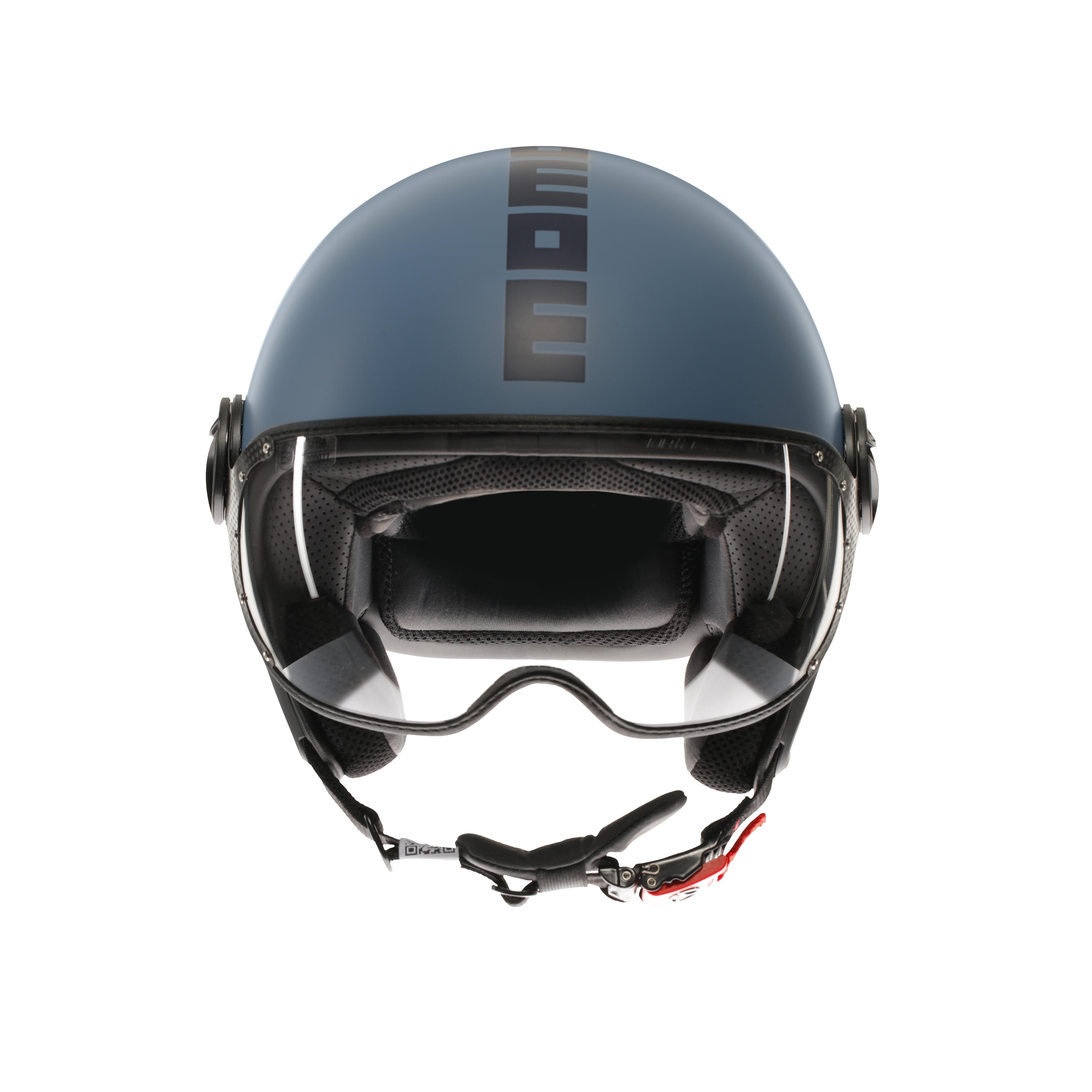 MOMODESIGN FGTR CLASSIC MATT BLAU / BLAU - JET-HELM MIT VISIER E2206 -  - 2