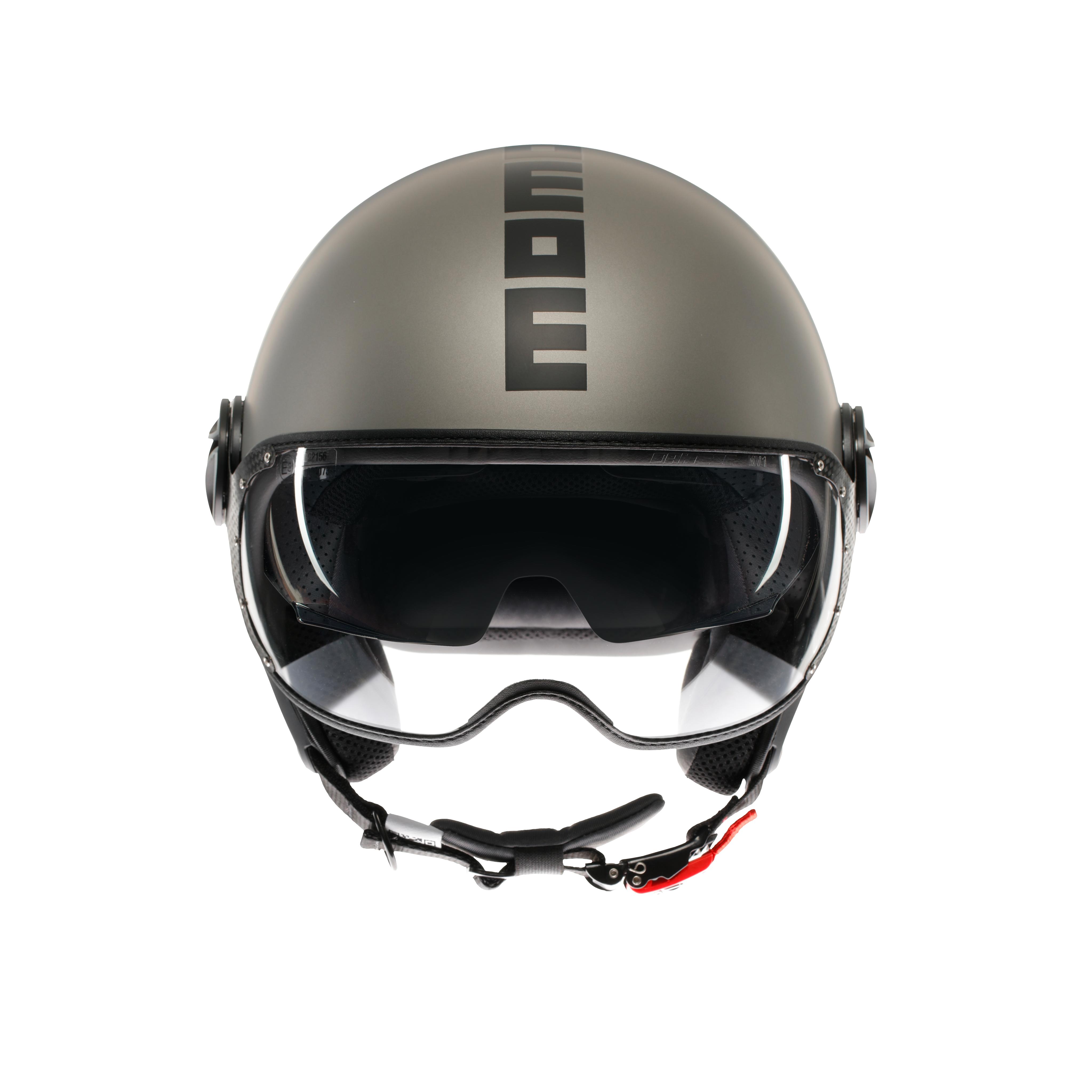 MOMODESIGN FGTR EVO MATT MATT TITANFROST / SCHWARZ - JET-HELM MIT DOPPELVISIER E2206 -  - 2