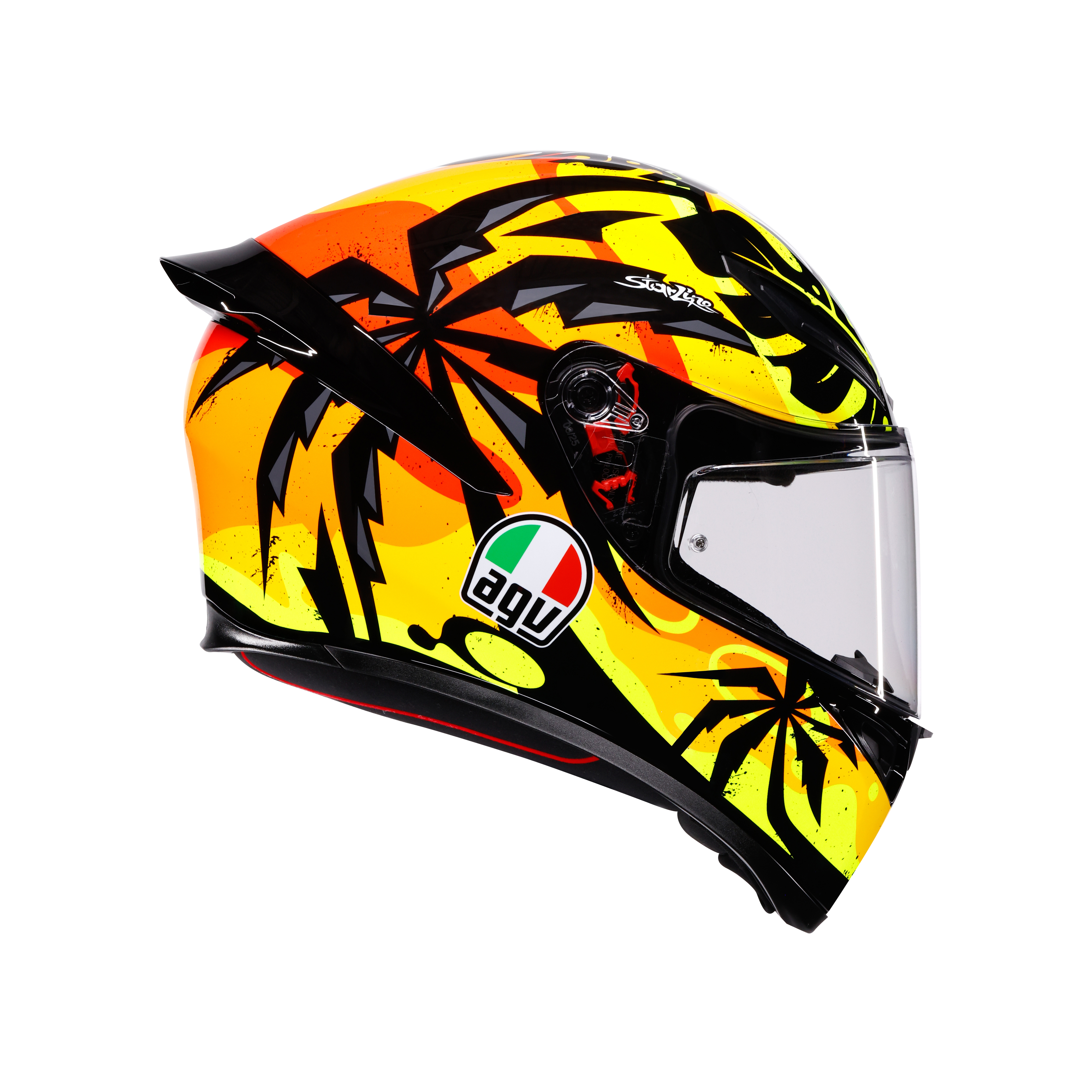 K1 S TROPICRUSH BLACK/ORANGE - MOTORBIKE FULL FACE HELMET DOT (E2206) -  - 3