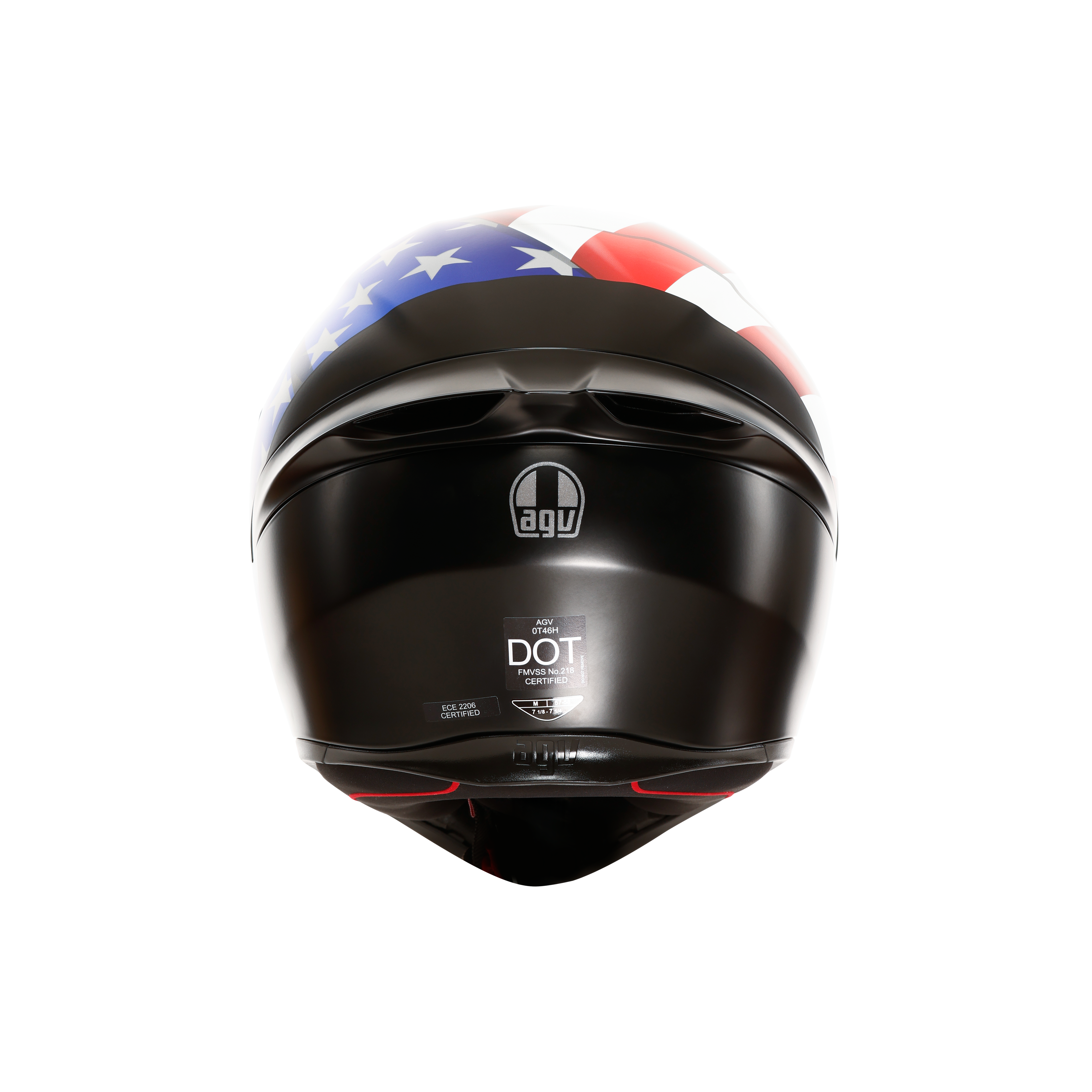K1 S US FLAG MATT BLACK/RED/BLUE - CASCO MOTO INTEGRAL DOT (E2206) -  - 3