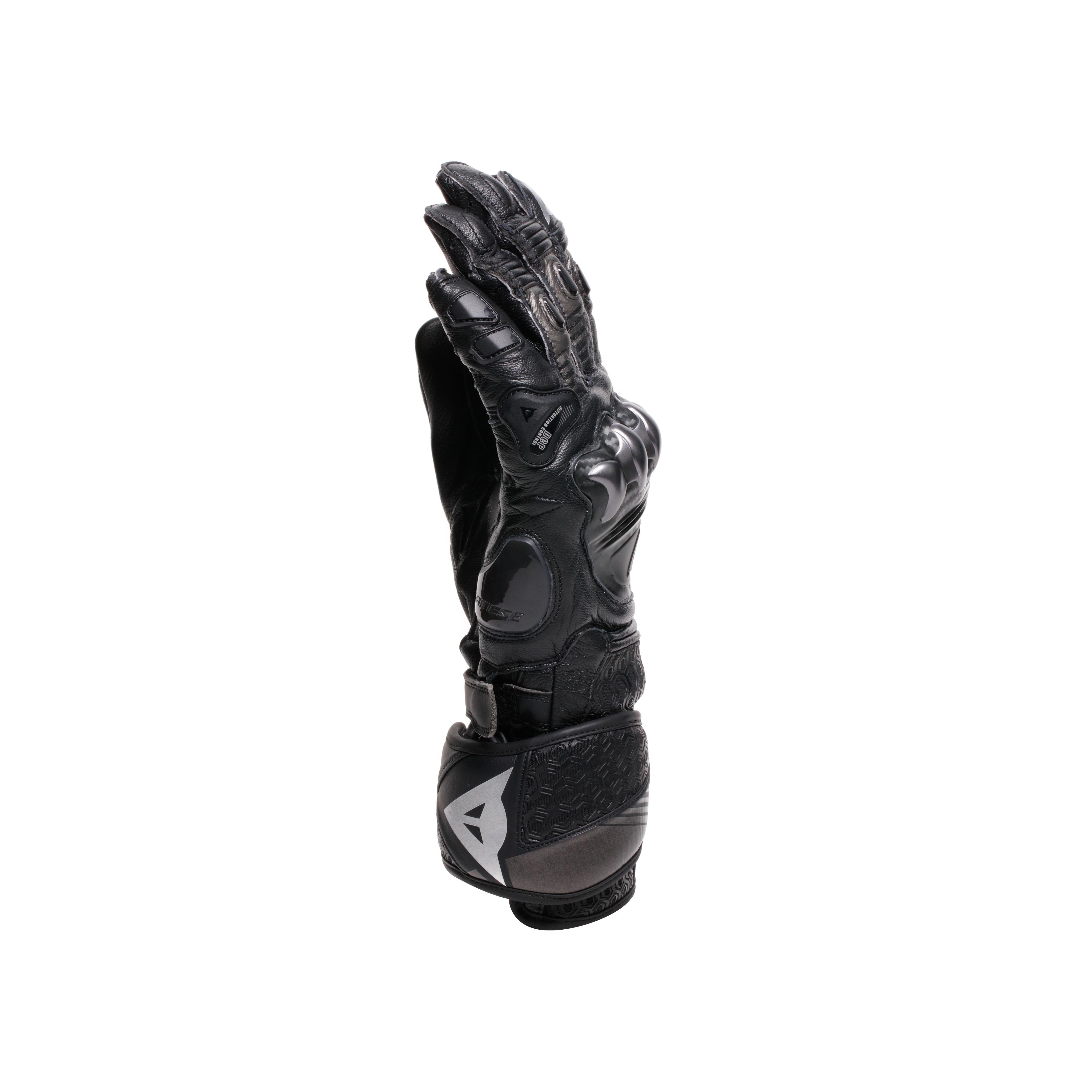 FIERO - LEATHER RACING MOTORCYCLE GLOVES - BLACK/ANTHRACITE - 4