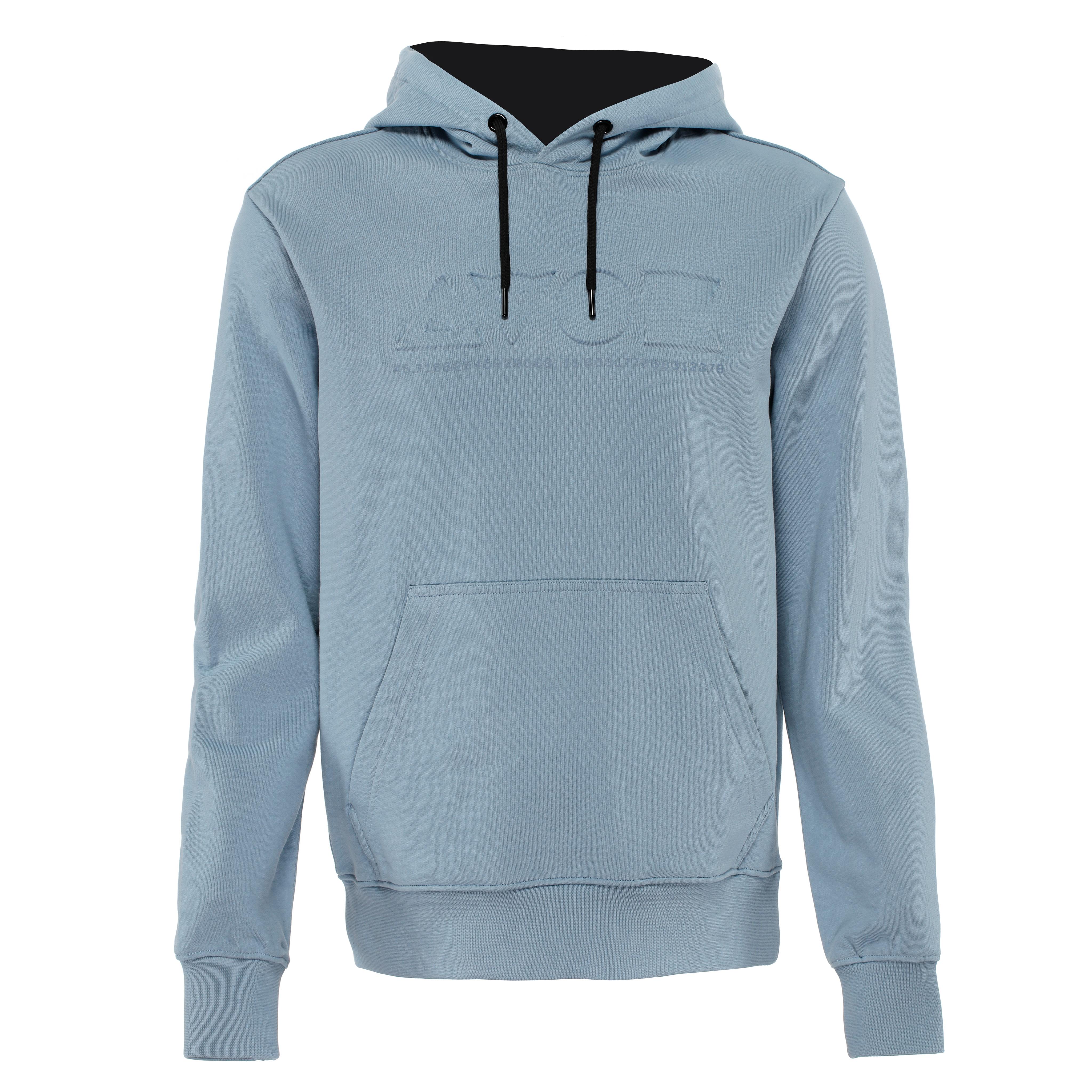 SWEAT &Agrave; CAPUCHE AVEC LOGO - COTON  - LIGHT-BLUE - 1