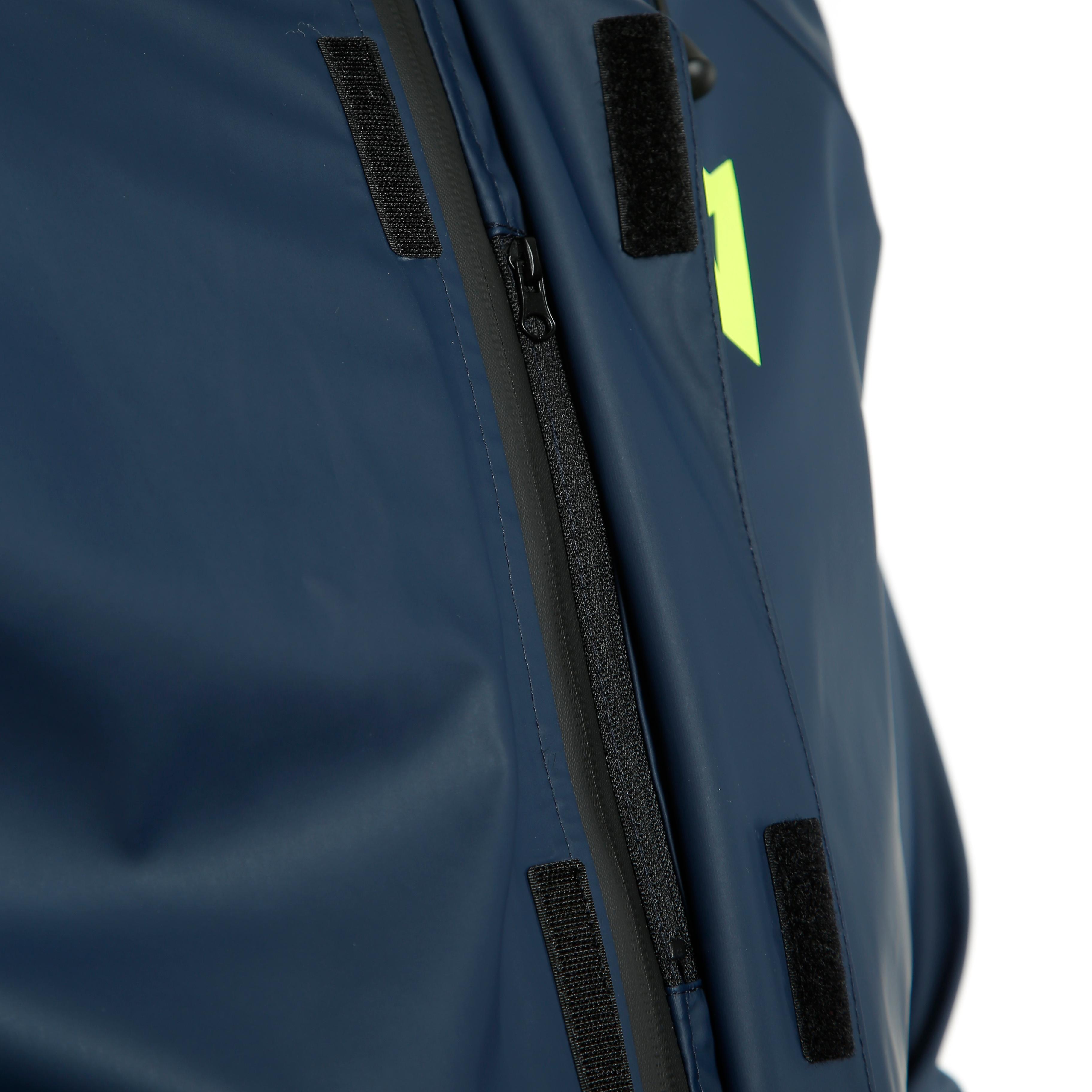 STORM 2 - UNISEX MOTORCYCLE RAIN JACKET - BLACK-IRIS/FLUO-YELLOW - 10
