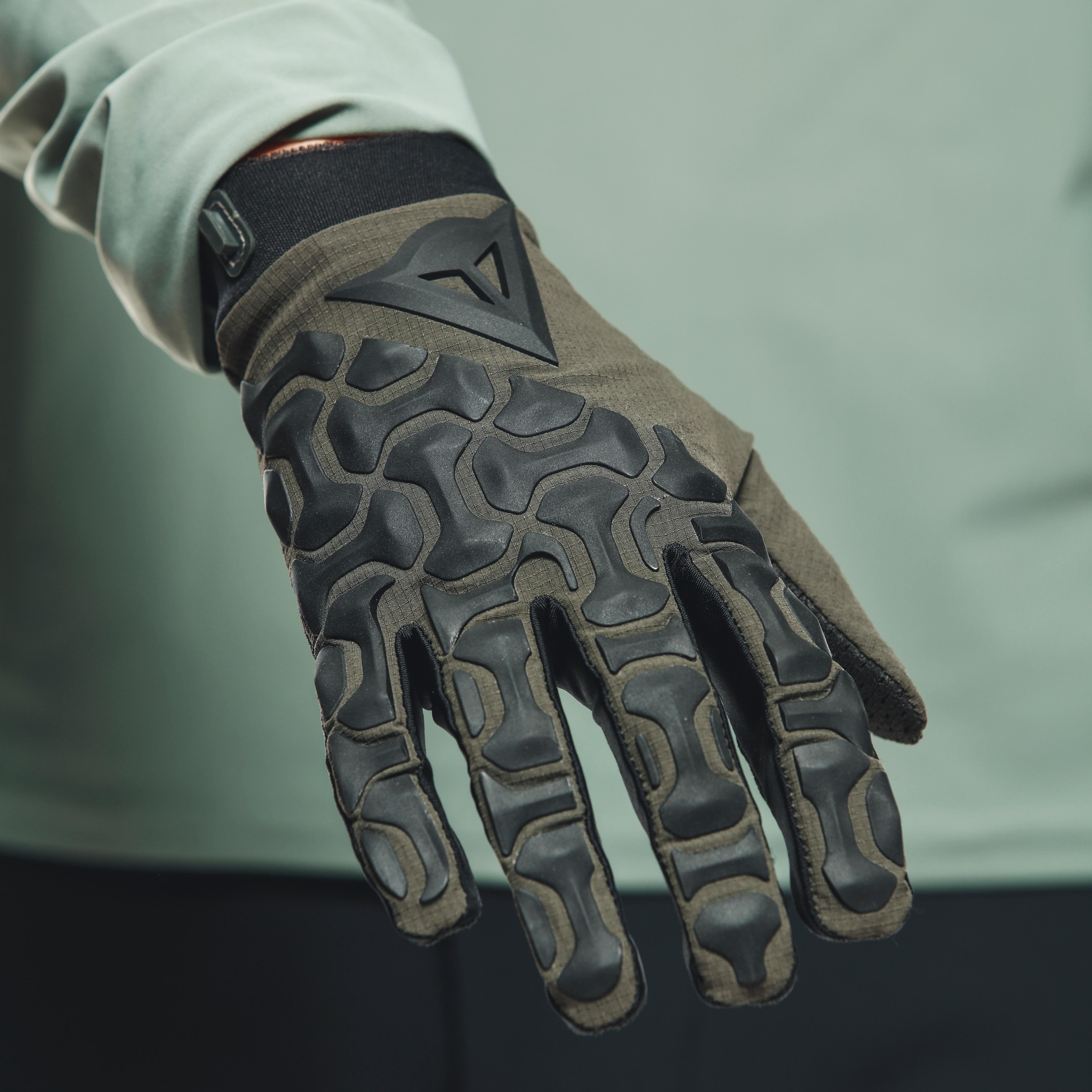 HGR EXT - GANTS DE V&Eacute;LO UNISEXE - BLACK/MILITARY-GREEN - 10