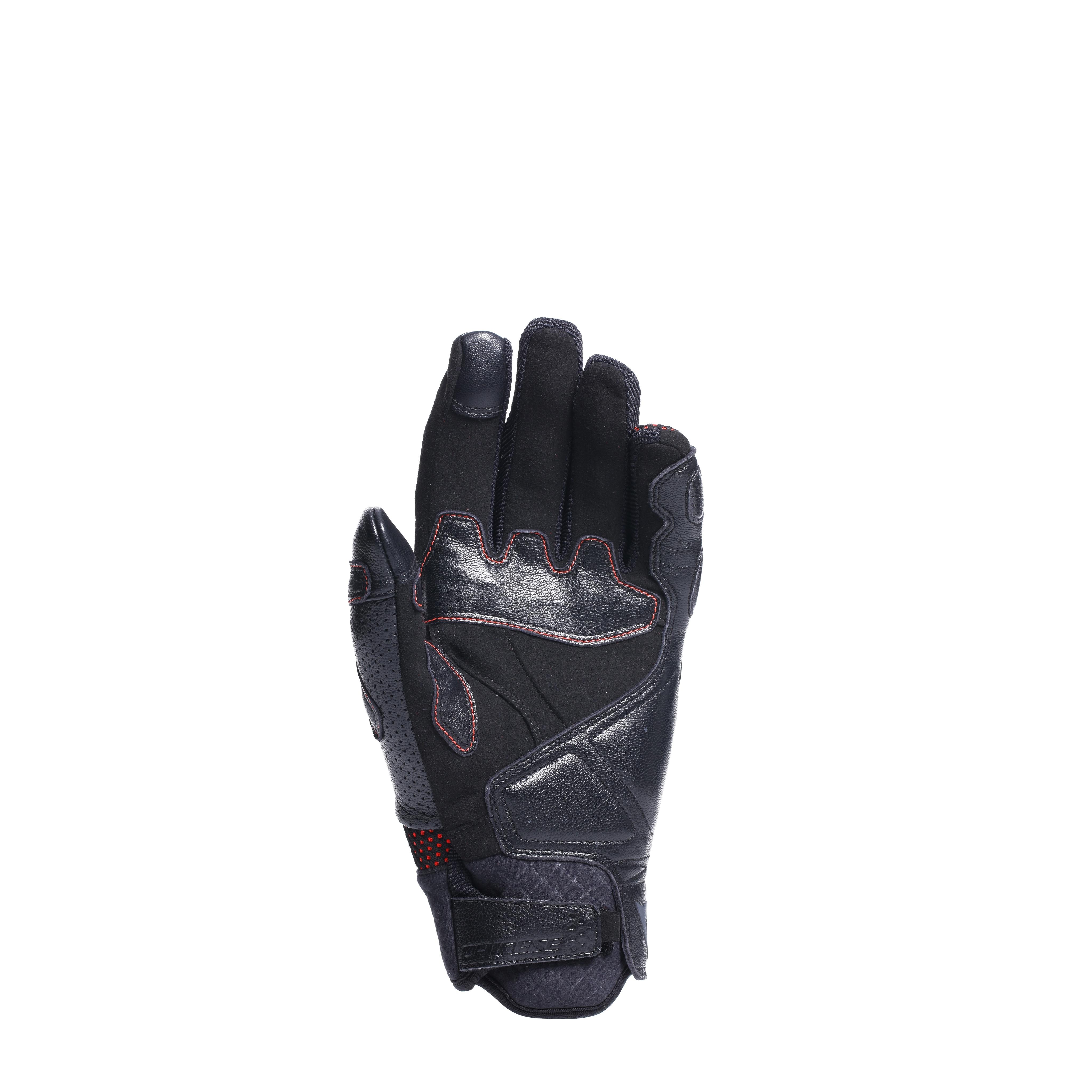 UNRULY ERGO-TEK - MEN'S MOTORCYCLE TEXTILE GLOVES - BLACK/FLUO-RED - 3