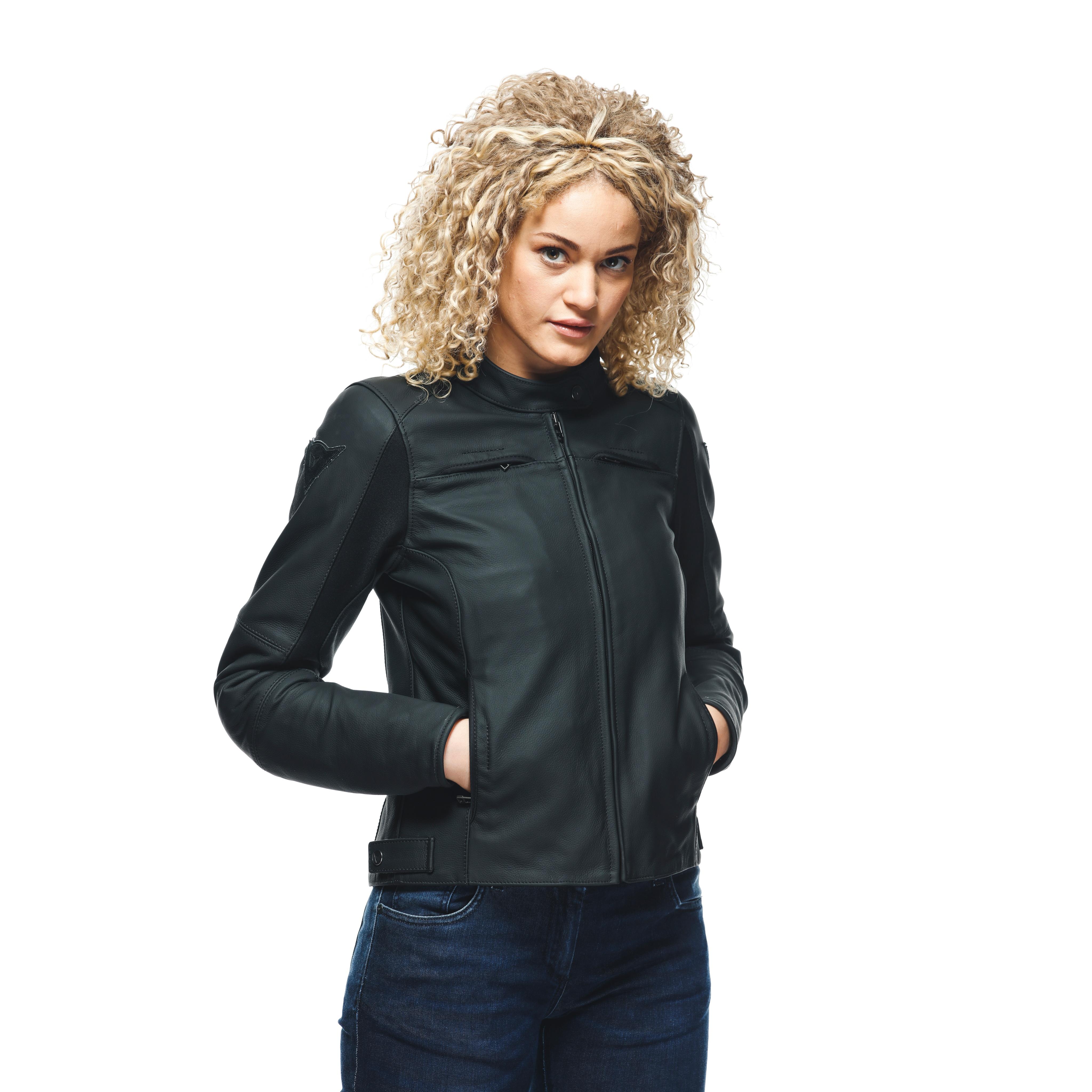 RAZON 2 LADY LEATHER JACKET - BLACK - 9