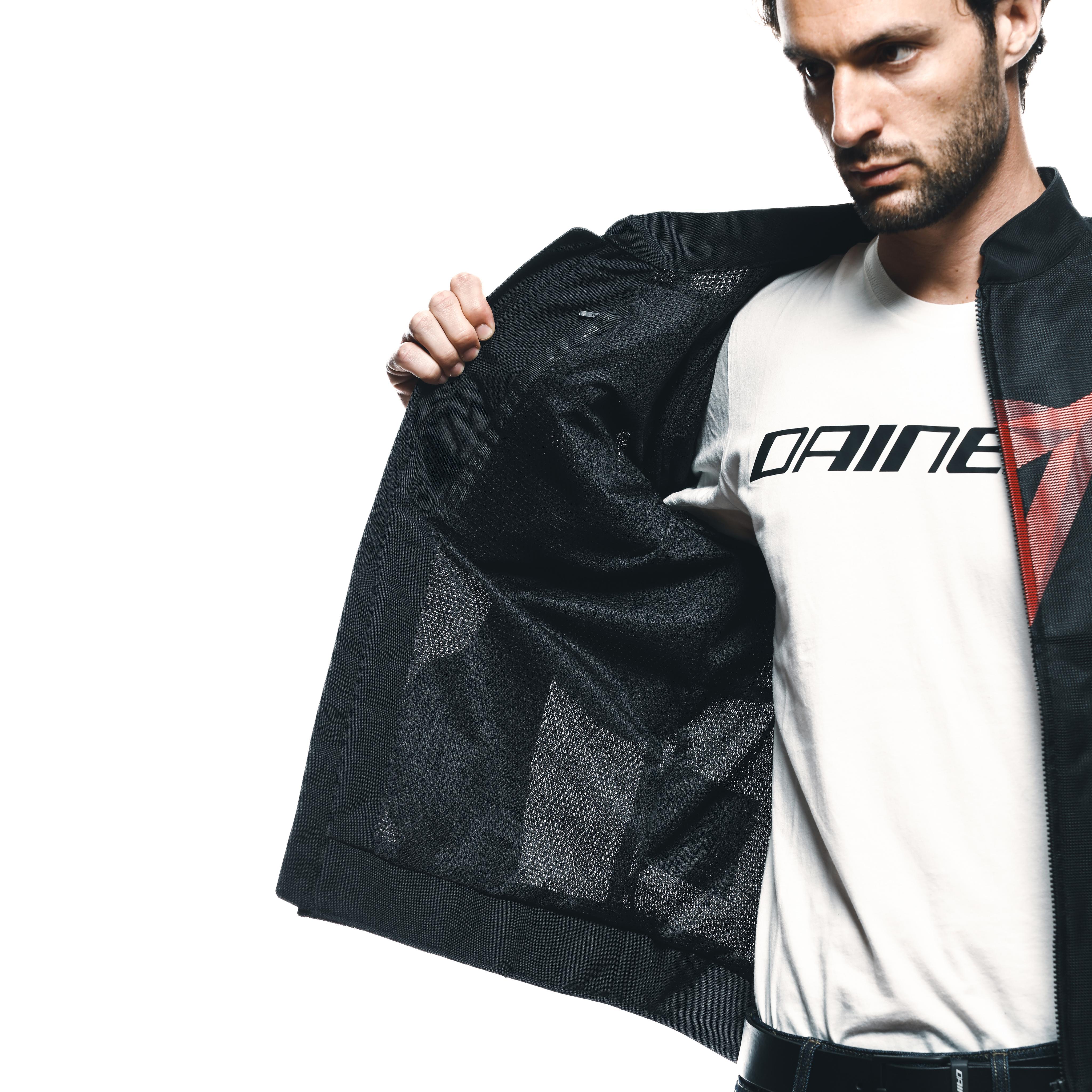 HEROSPHERE AIR - MEN SUMMER MOTORCYCLE JACKET - BLACK/RED DIAMOND - 14