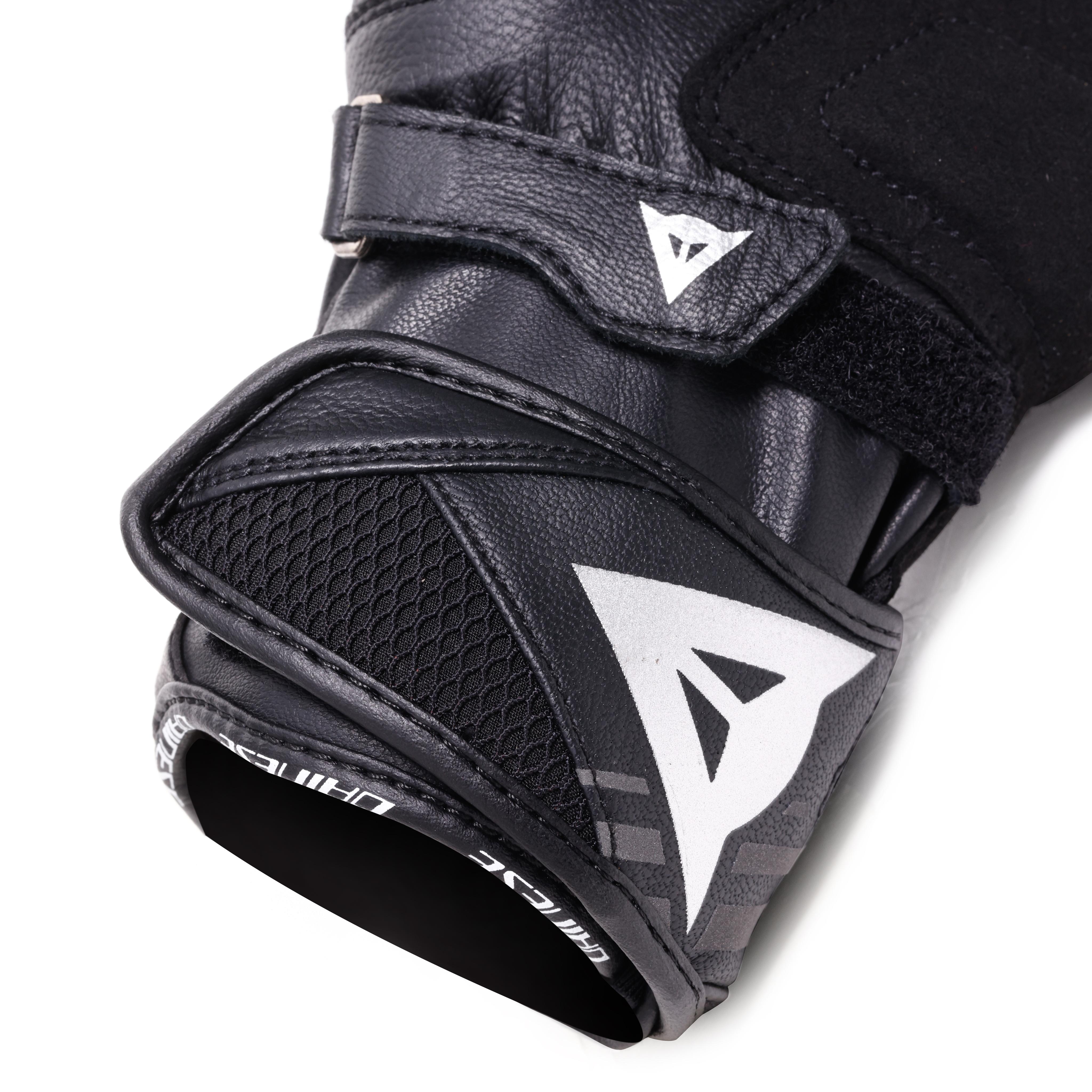 REACTO CARBON LONG - GANTS MOTO EN CUIR FEMME - BLACK/ANTHRACITE - 7